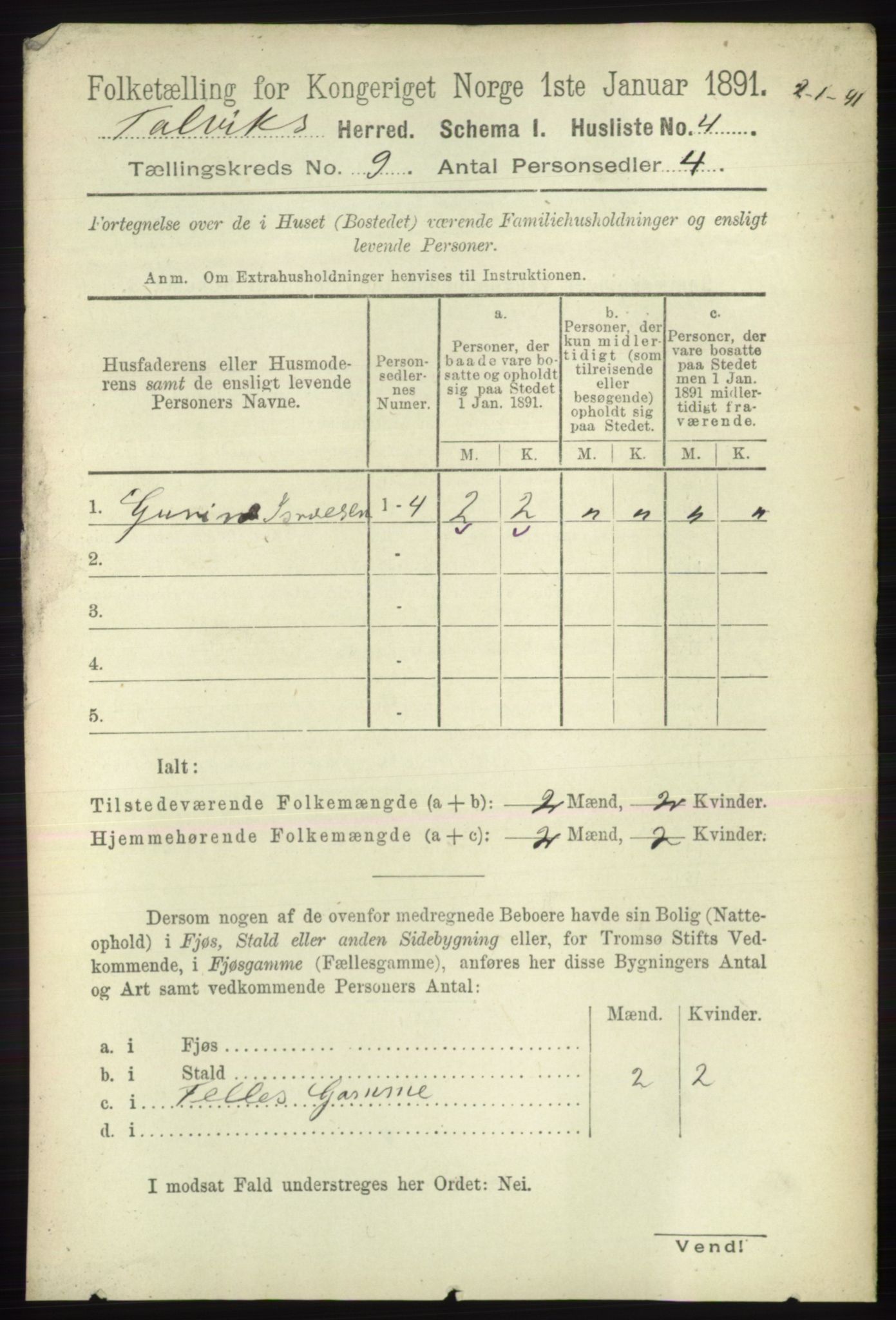 RA, 1891 census for 2013 Talvik, 1891, p. 2146