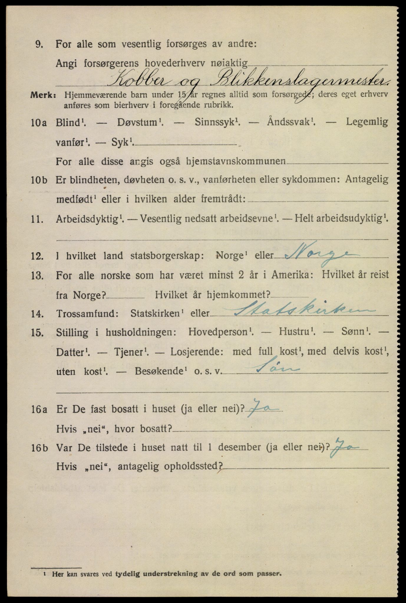 SAKO, 1920 census for Sandefjord, 1920, p. 6543