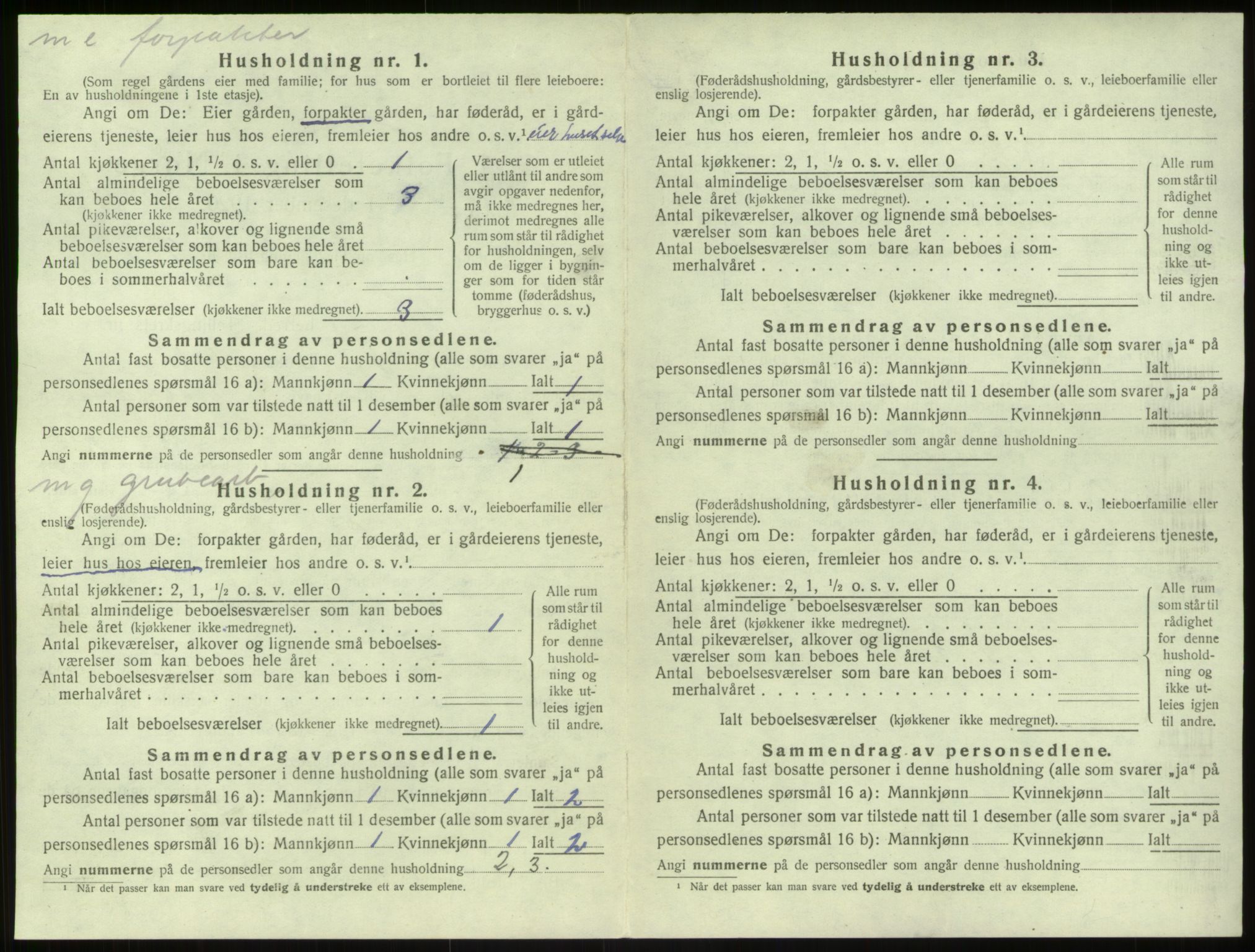 SAB, 1920 census for Modalen, 1920, p. 67