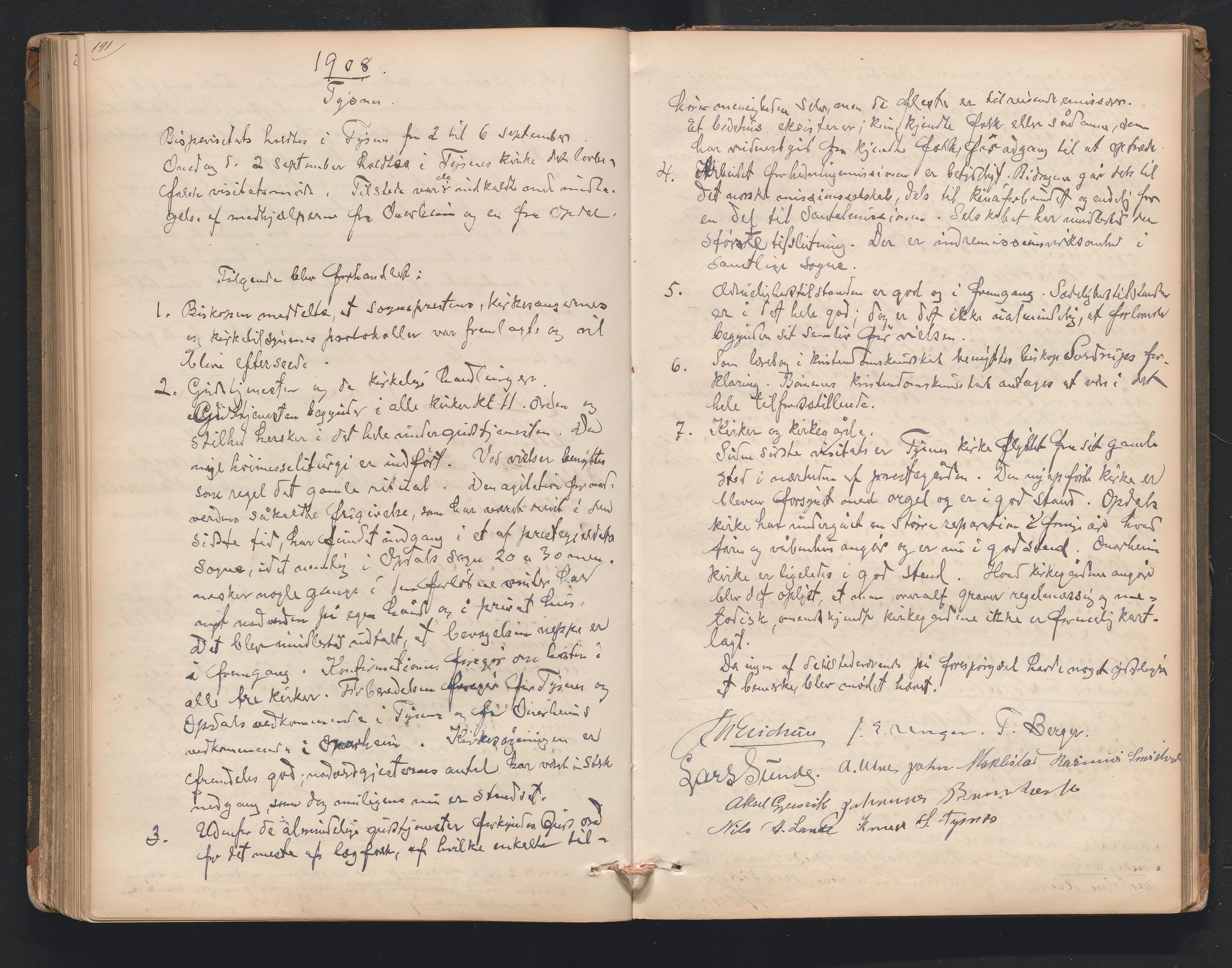 Nordre Sunnhordland prosti, AV/SAB-A-99912/F/L0001: Visitasprotokoll , 1860-1959, p. 191
