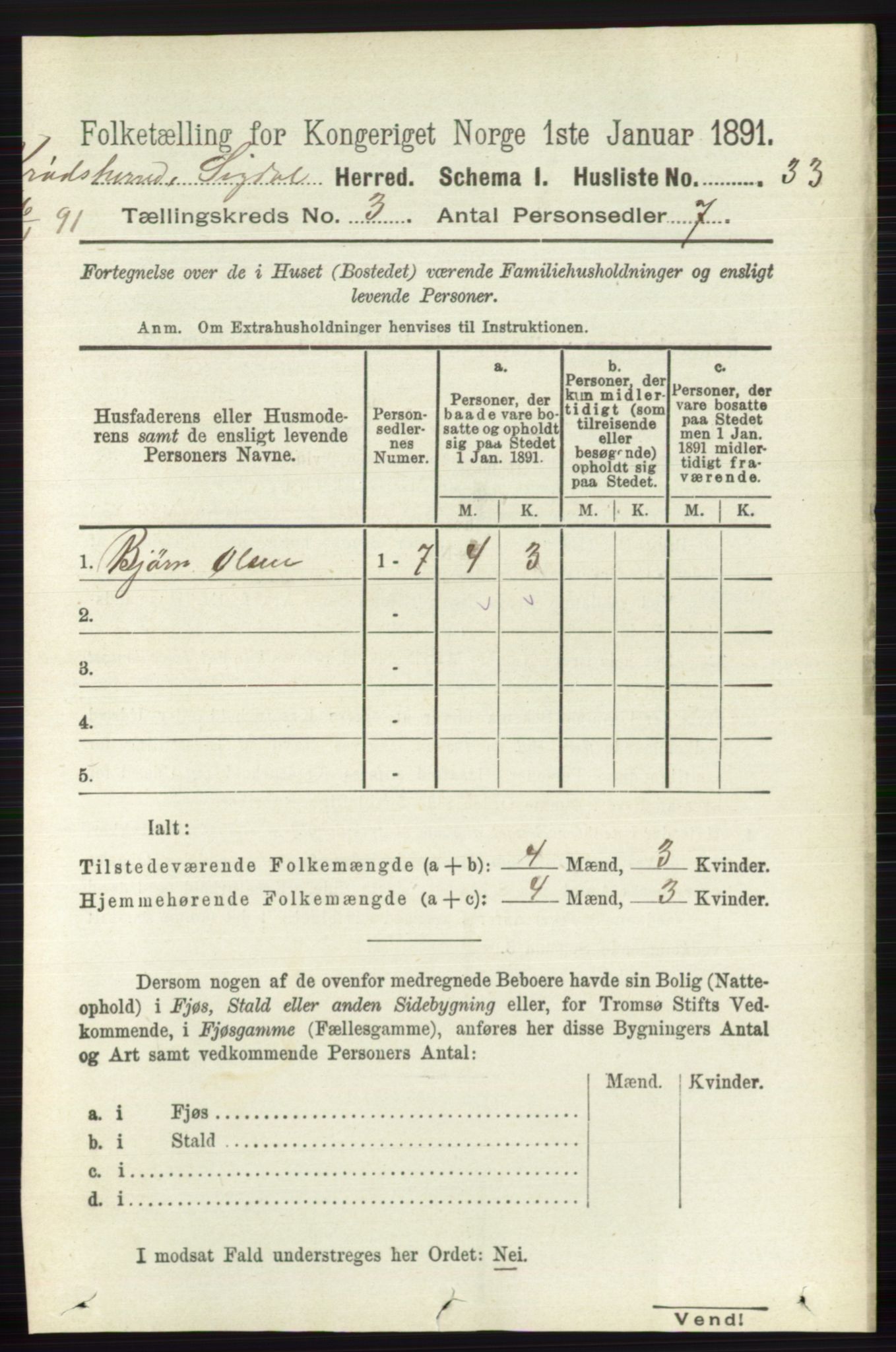 RA, 1891 census for 0621 Sigdal, 1891, p. 5554