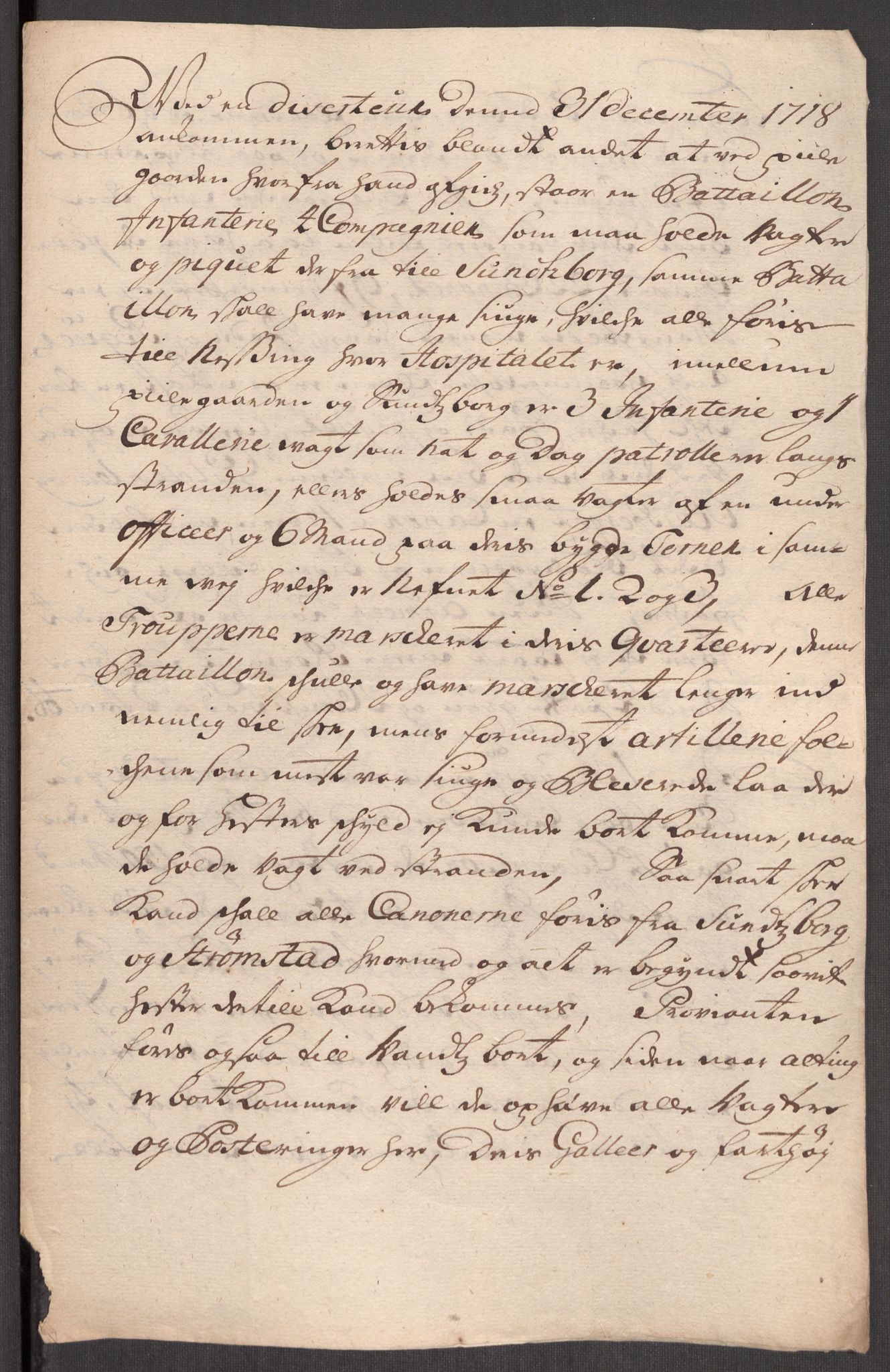 Kommanderende general (KG I) med Det norske krigsdirektorium, AV/RA-EA-5419/E/Eb/L0012: Kunnskap om fienden, kronologisk ordnet, 1718-1719, p. 513