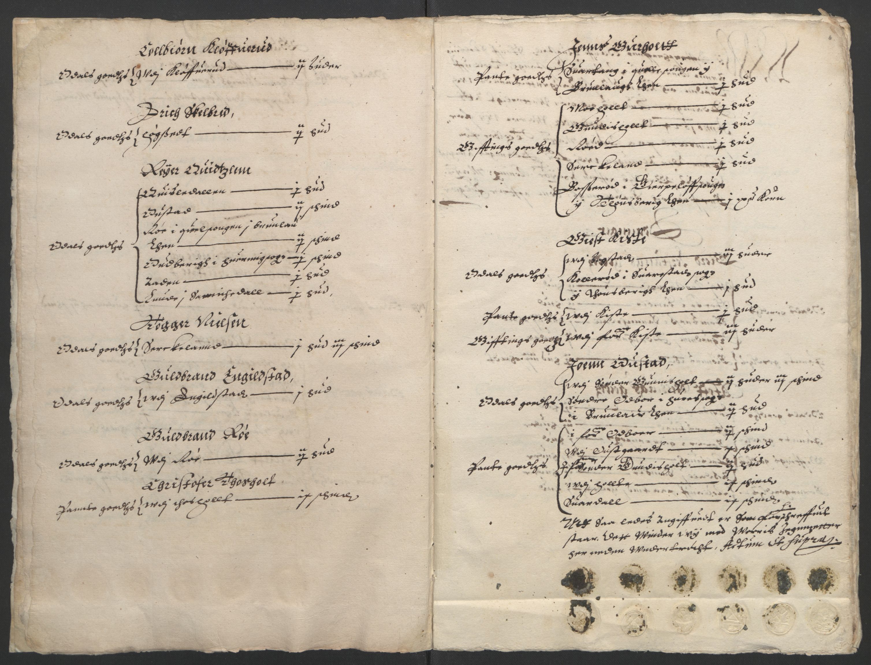 Stattholderembetet 1572-1771, AV/RA-EA-2870/Ek/L0009/0002: Jordebøker til utlikning av rosstjeneste 1624-1626: / Odelsjordebøker for Bratsberg len, 1624, p. 8