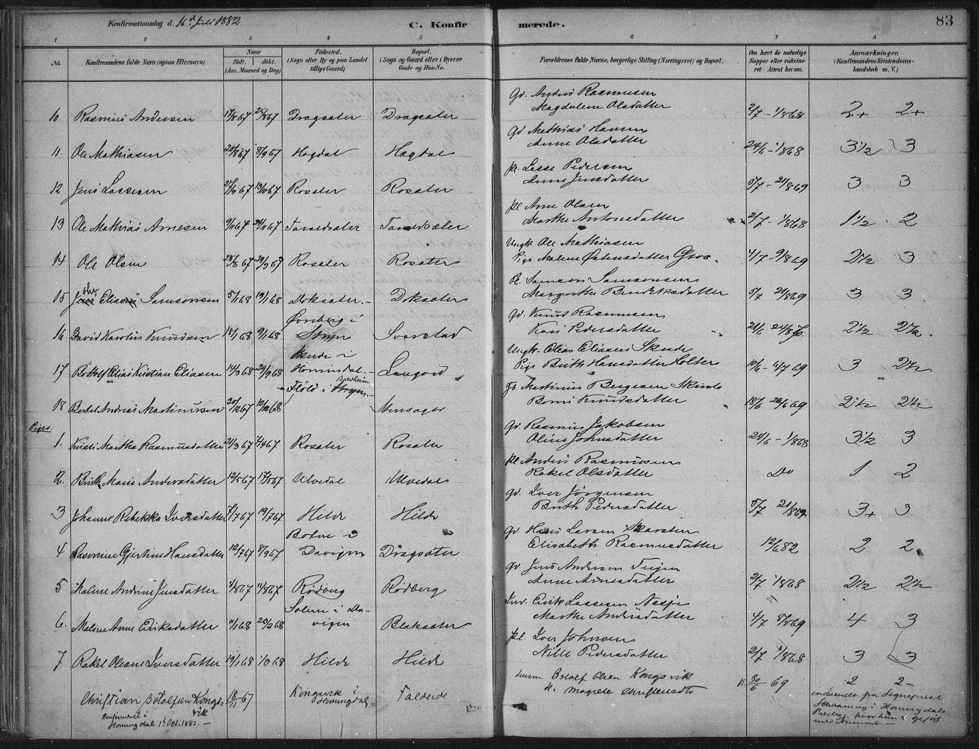 Innvik sokneprestembete, AV/SAB-A-80501: Parish register (official) no. B  1, 1879-1902, p. 83