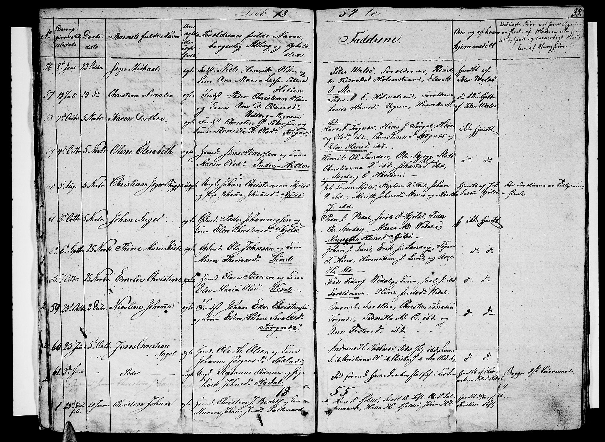 Ministerialprotokoller, klokkerbøker og fødselsregistre - Nordland, AV/SAT-A-1459/813/L0211: Parish register (copy) no. 813C03, 1842-1863, p. 38