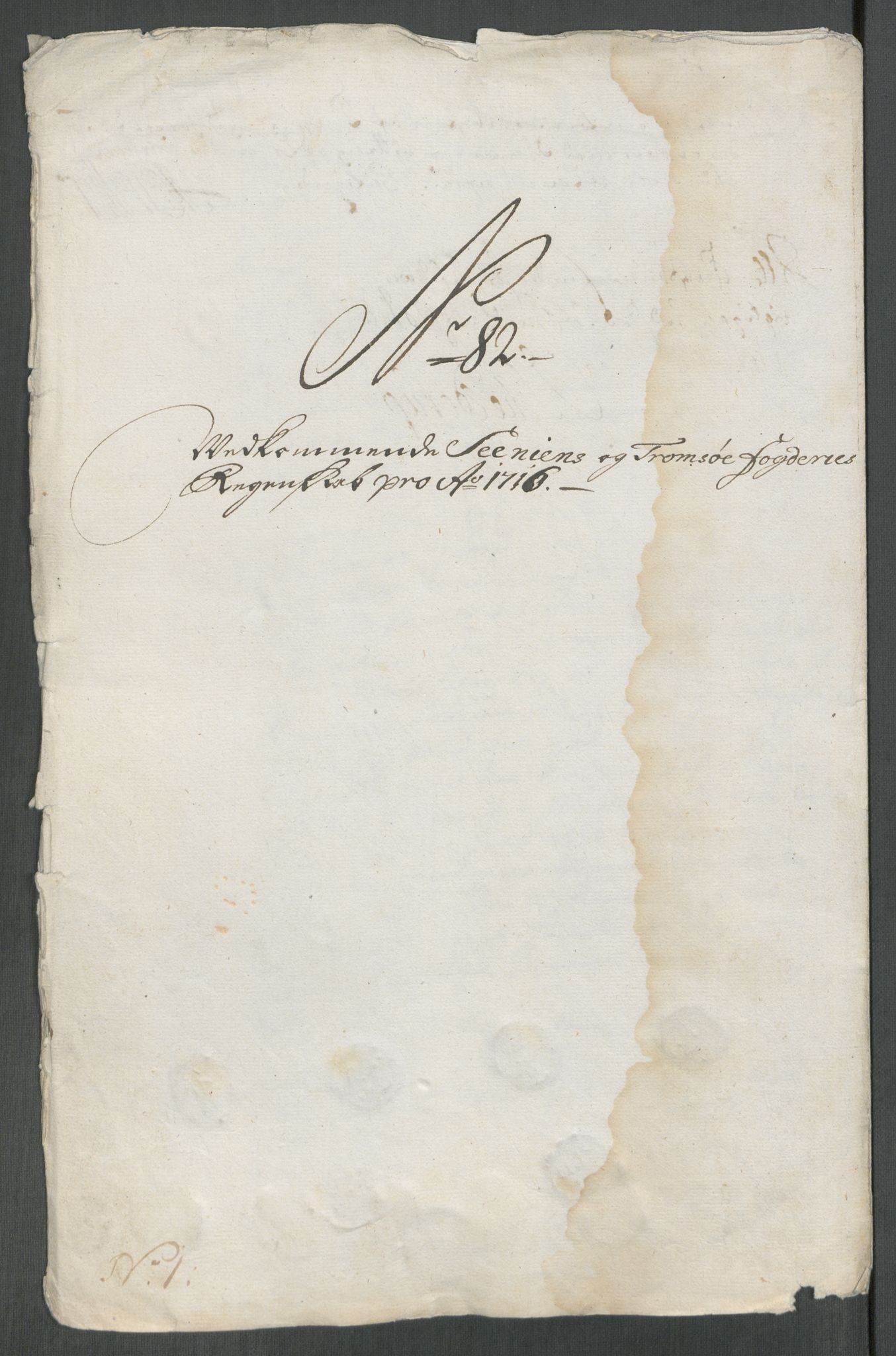 Rentekammeret inntil 1814, Reviderte regnskaper, Fogderegnskap, AV/RA-EA-4092/R68/L4762: Fogderegnskap Senja og Troms, 1716, p. 378