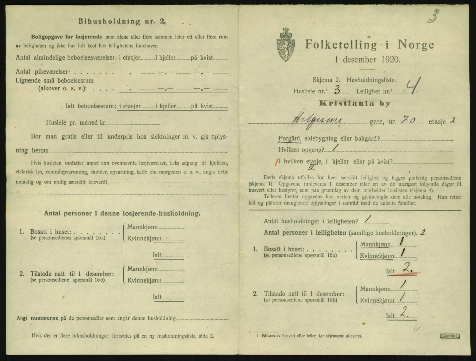 SAO, 1920 census for Kristiania, 1920, p. 39180