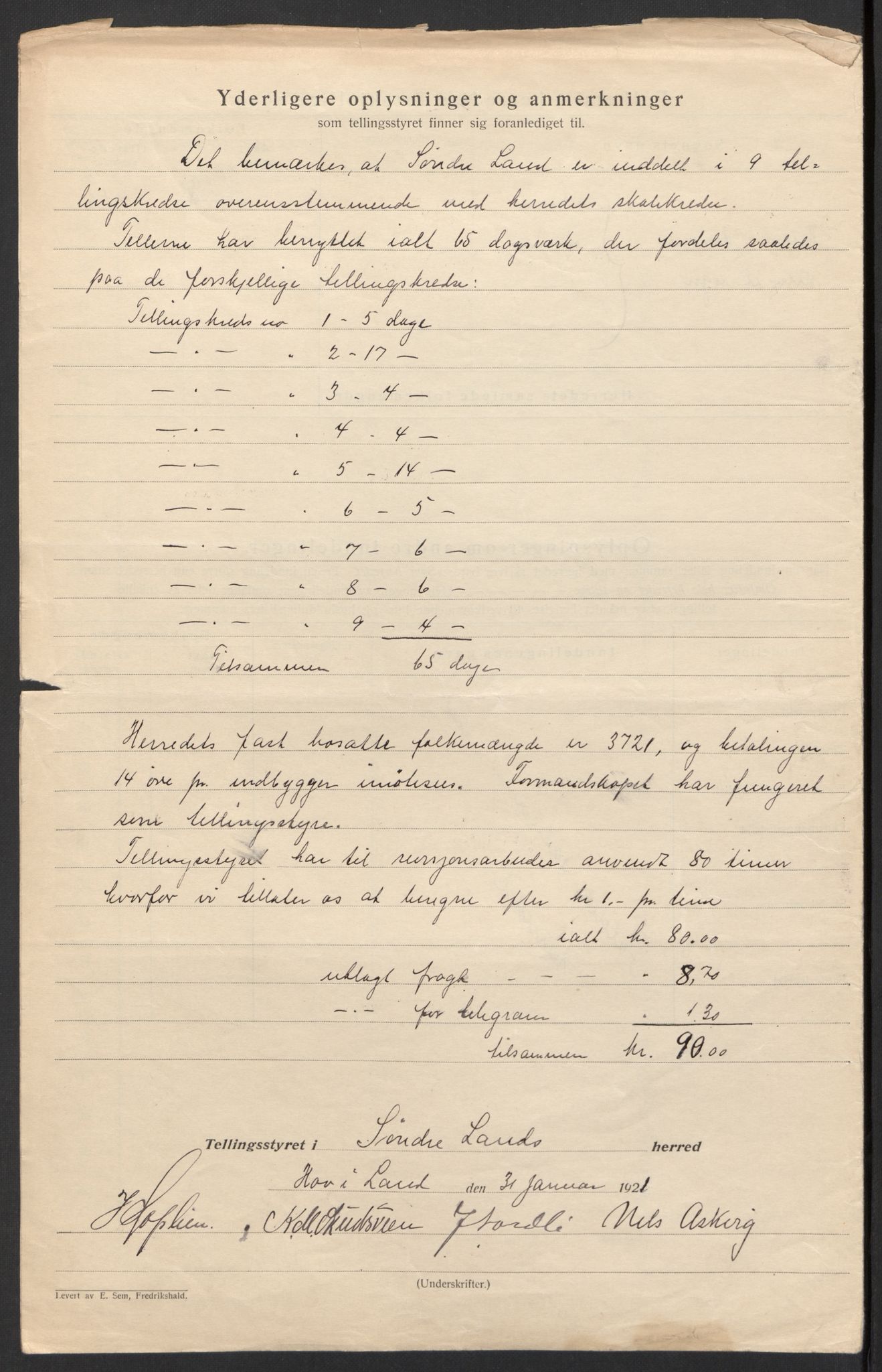 SAH, 1920 census for Søndre Land, 1920, p. 8