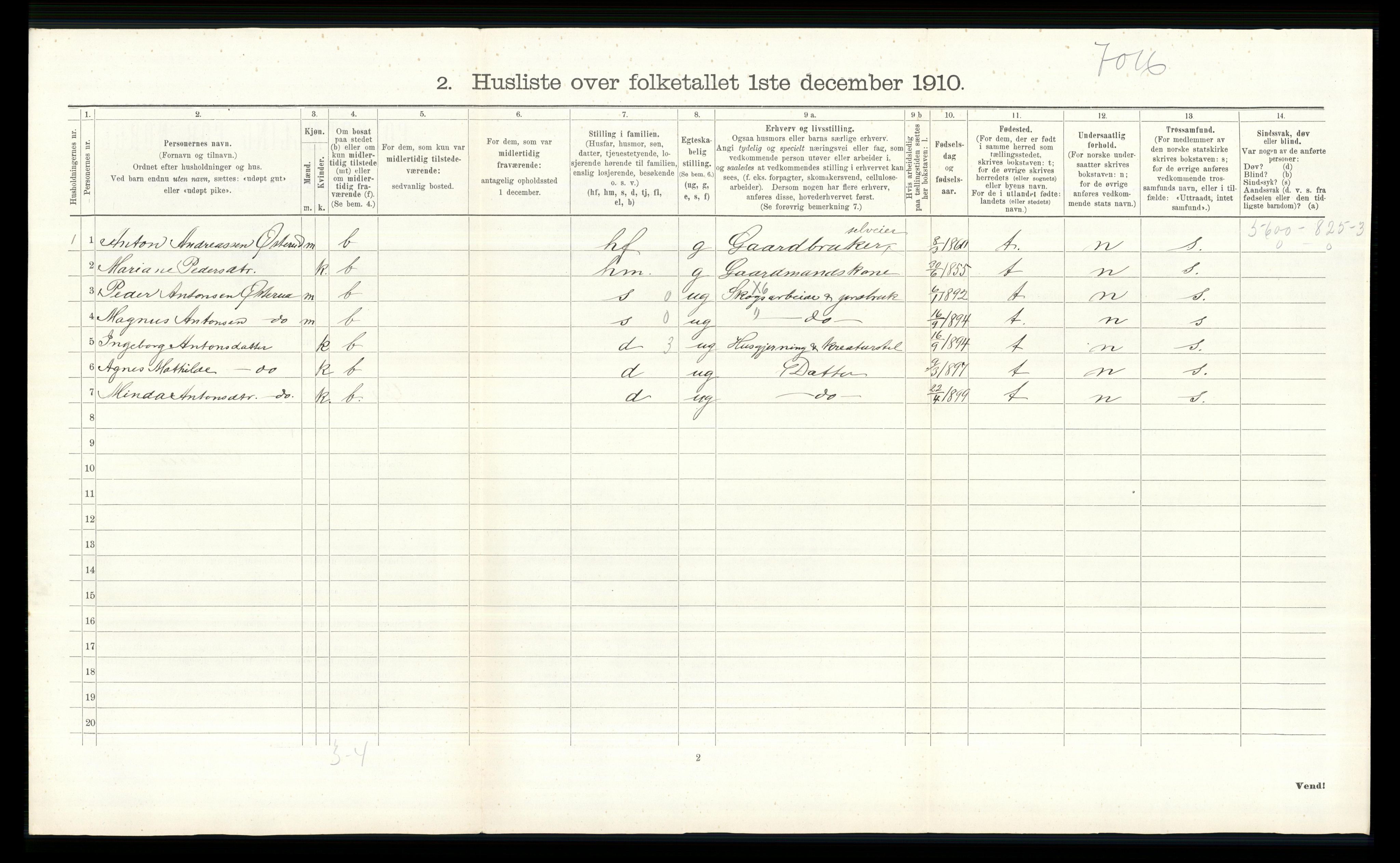 RA, 1910 census for Øvre Eiker, 1910, p. 732