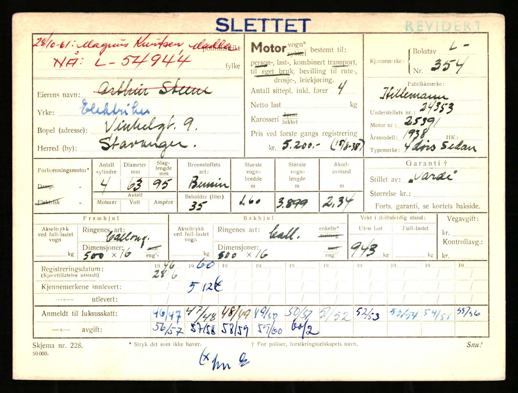 Stavanger trafikkstasjon, AV/SAST-A-101942/0/F/L0002: L-350 - L-699, 1930-1971, p. 29