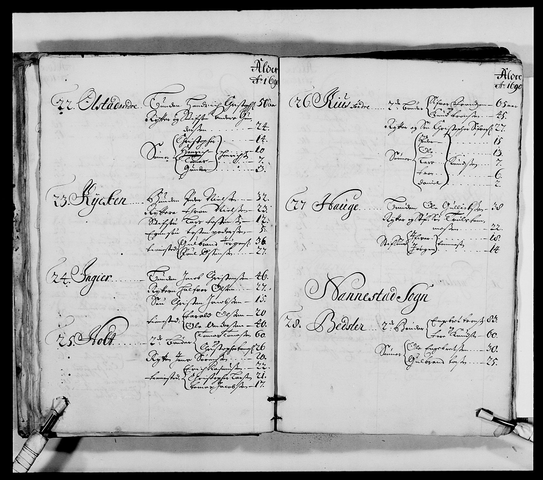 Kommanderende general (KG I) med Det norske krigsdirektorium, AV/RA-EA-5419/E/Ea/L0474: Kavaleriet, 1682-1730, p. 71