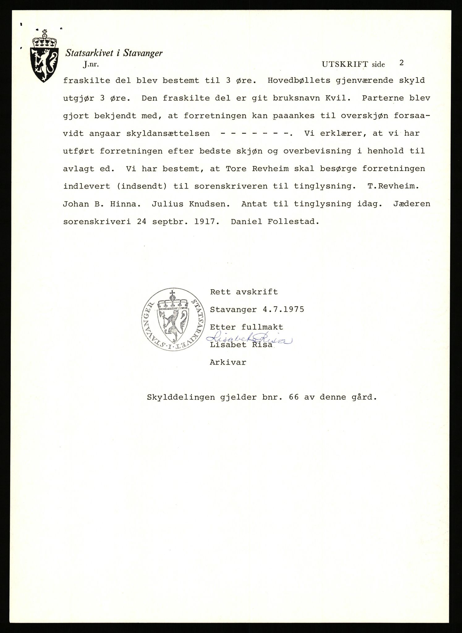 Statsarkivet i Stavanger, AV/SAST-A-101971/03/Y/Yj/L0025: Avskrifter sortert etter gårdsnavn: Garpestad - Gjerde, 1750-1930, p. 185