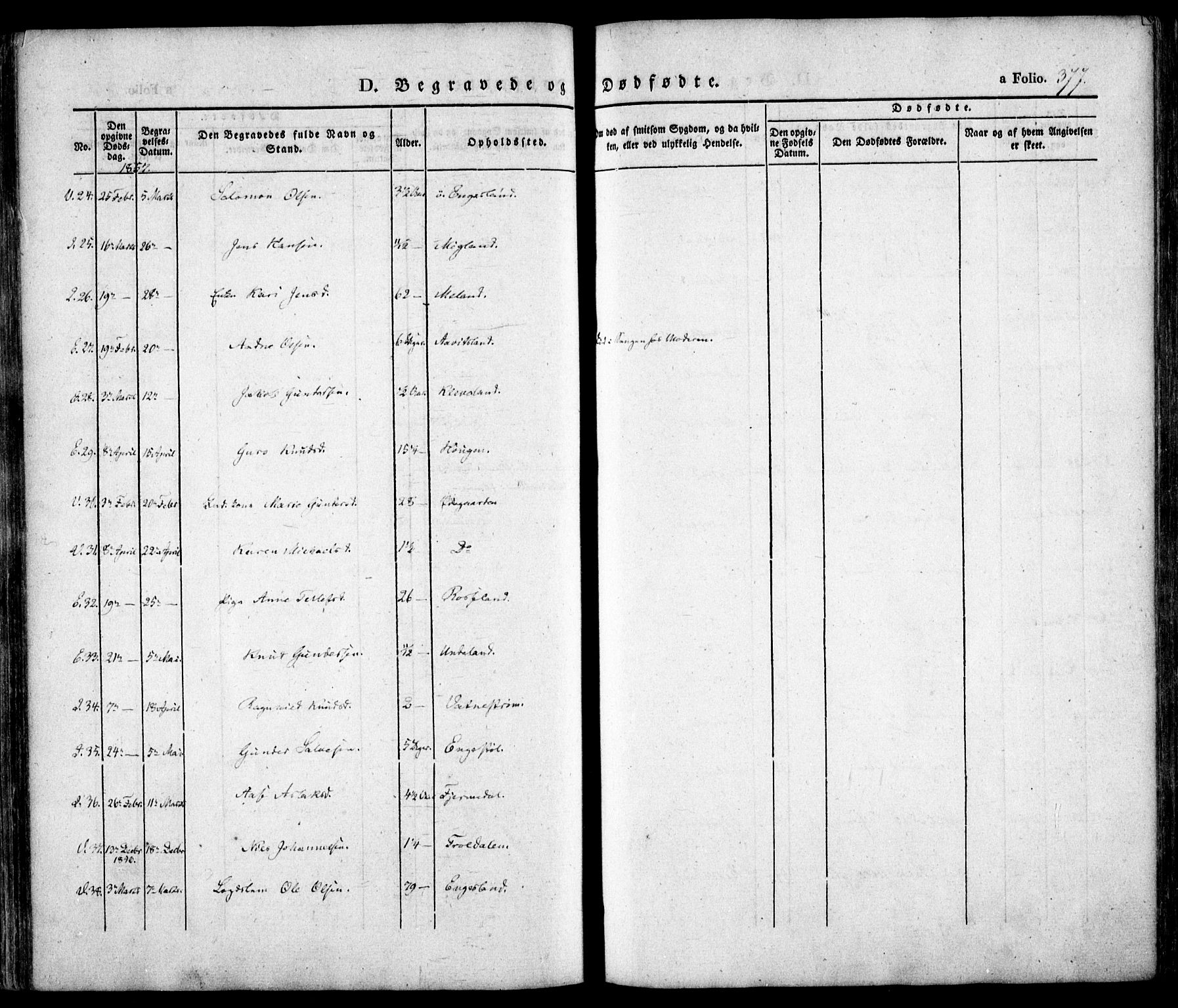 Evje sokneprestkontor, AV/SAK-1111-0008/F/Fa/Faa/L0005: Parish register (official) no. A 5, 1843-1865, p. 377