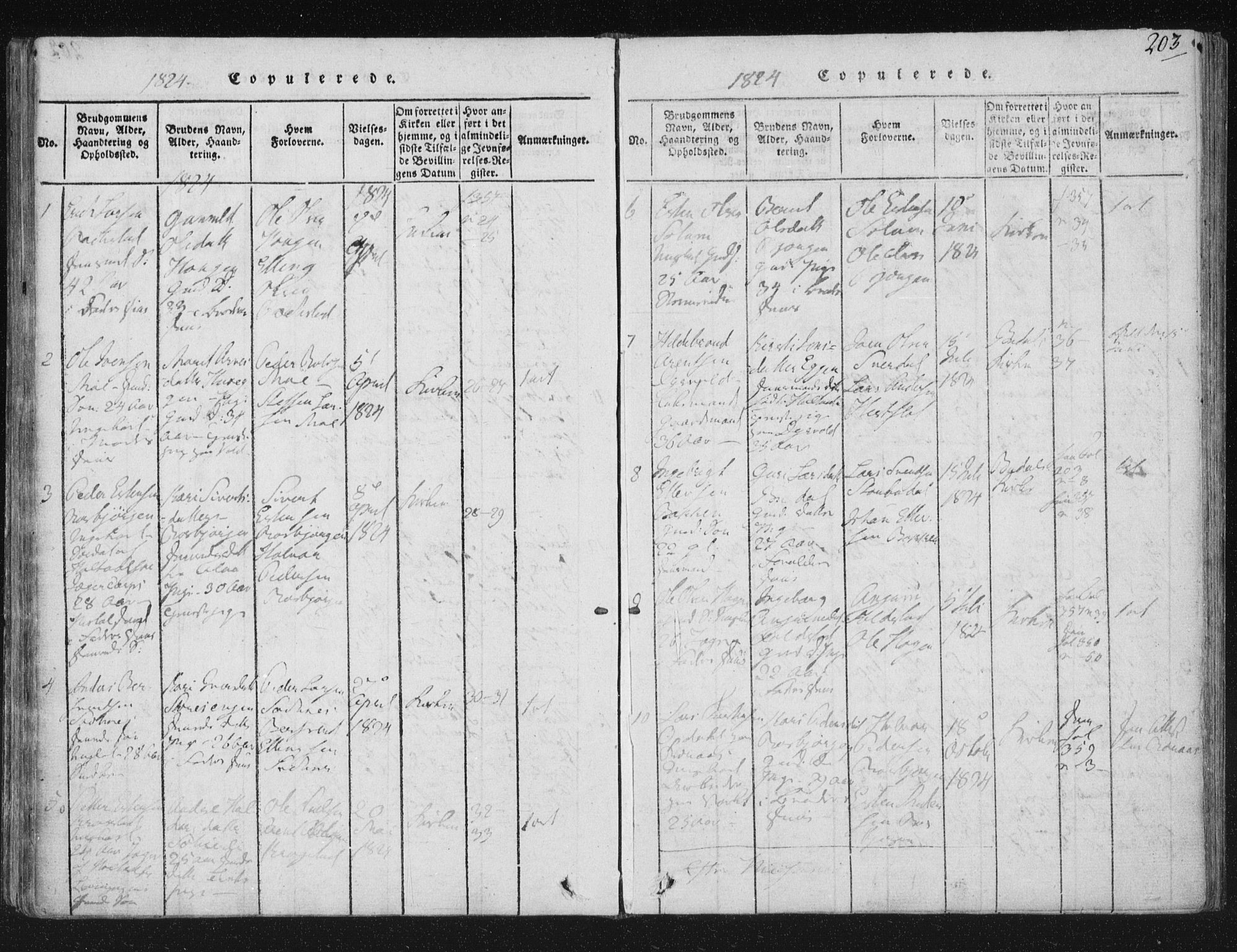 Ministerialprotokoller, klokkerbøker og fødselsregistre - Sør-Trøndelag, AV/SAT-A-1456/687/L0996: Parish register (official) no. 687A04, 1816-1842, p. 203