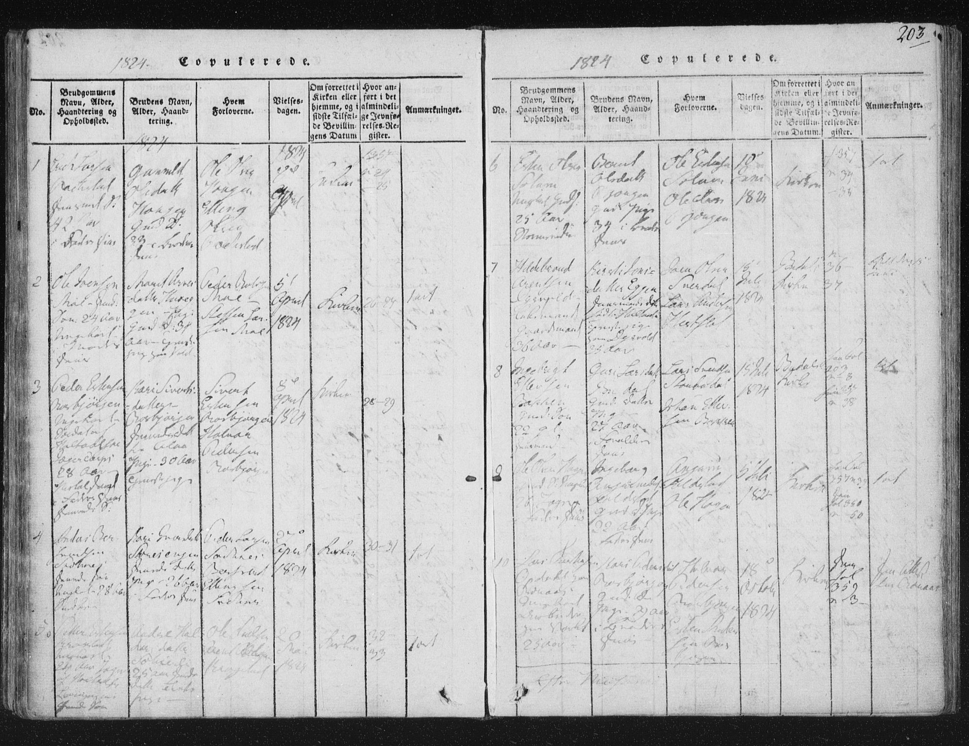 Ministerialprotokoller, klokkerbøker og fødselsregistre - Sør-Trøndelag, SAT/A-1456/687/L0996: Parish register (official) no. 687A04, 1816-1842, p. 203