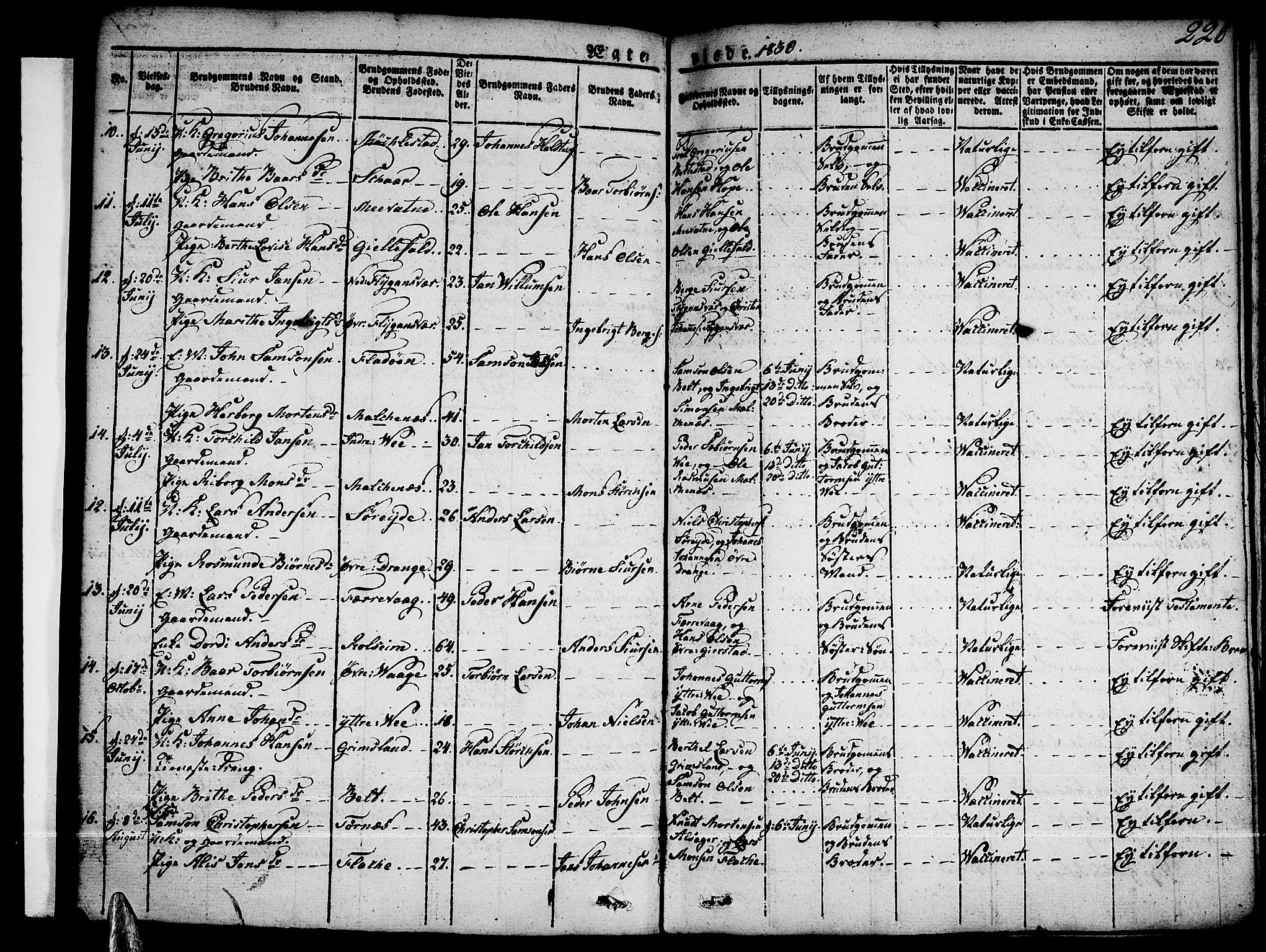 Tysnes sokneprestembete, AV/SAB-A-78601/H/Haa: Parish register (official) no. A 8, 1826-1837, p. 228