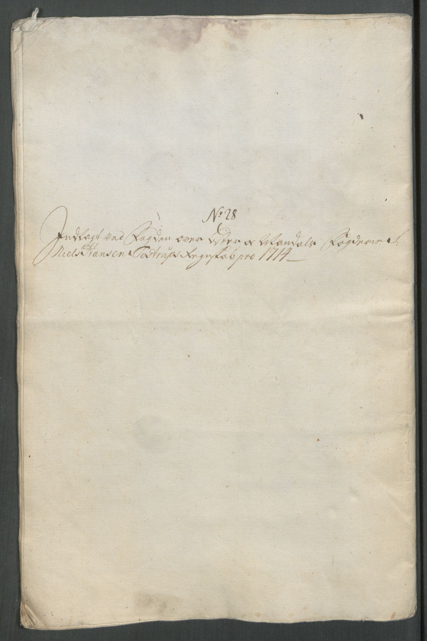 Rentekammeret inntil 1814, Reviderte regnskaper, Fogderegnskap, AV/RA-EA-4092/R43/L2558: Fogderegnskap Lista og Mandal, 1714, p. 208