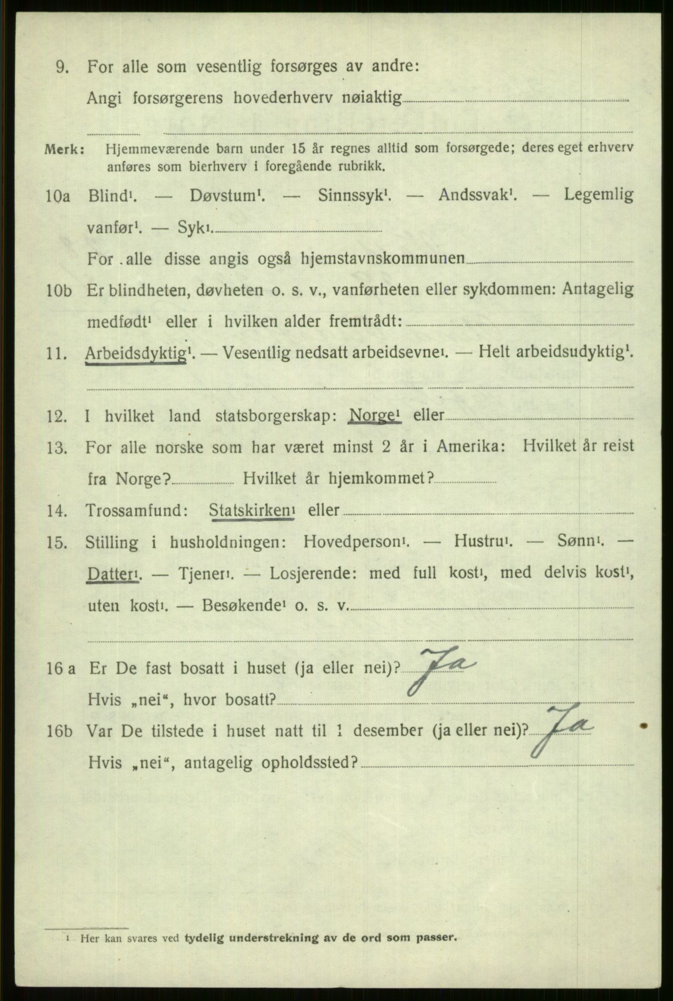 SAB, 1920 census for Voss, 1920, p. 19256