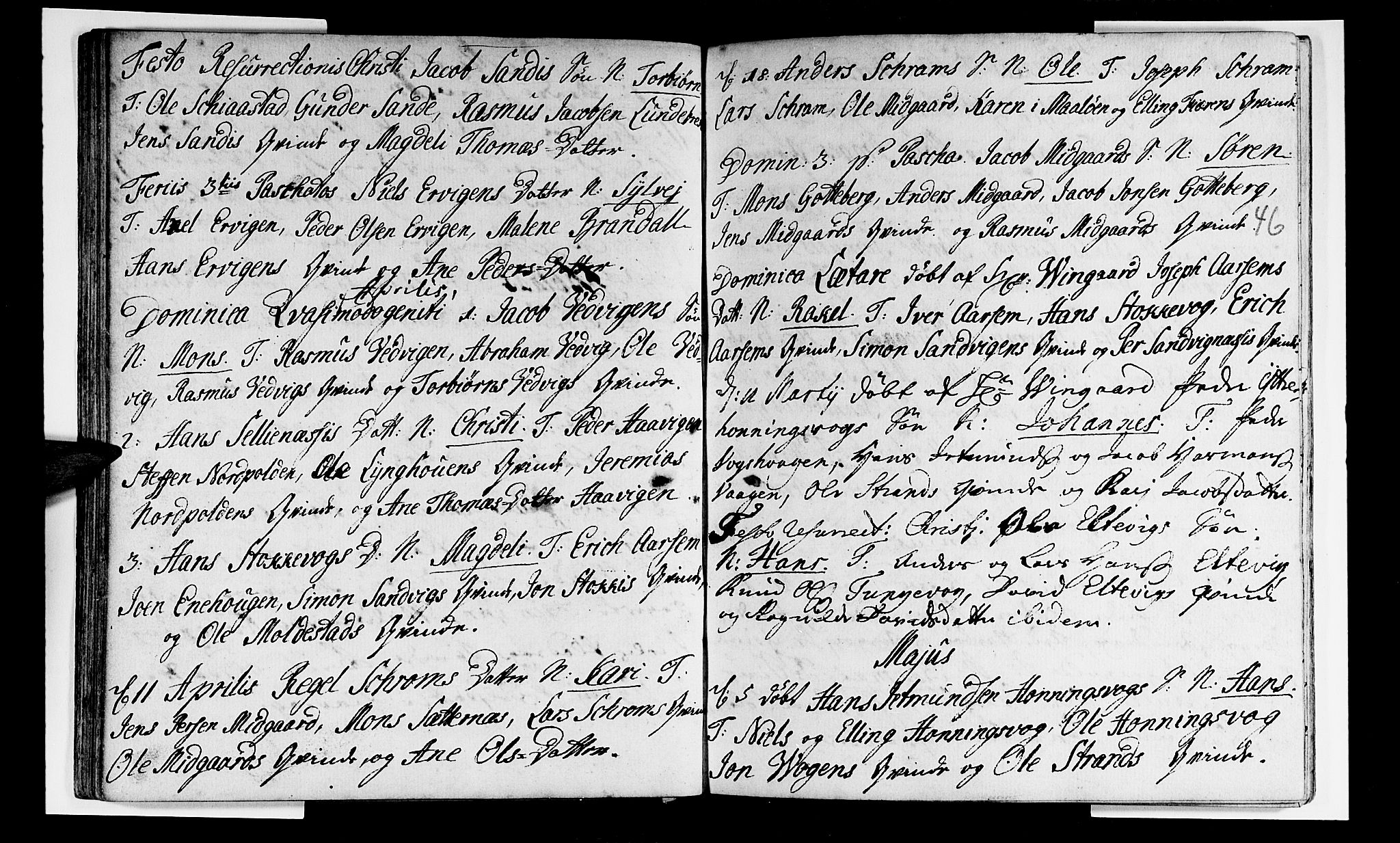 Selje sokneprestembete, AV/SAB-A-99938/H/Ha/Haa/Haaa: Parish register (official) no. A 3, 1731-1743, p. 46