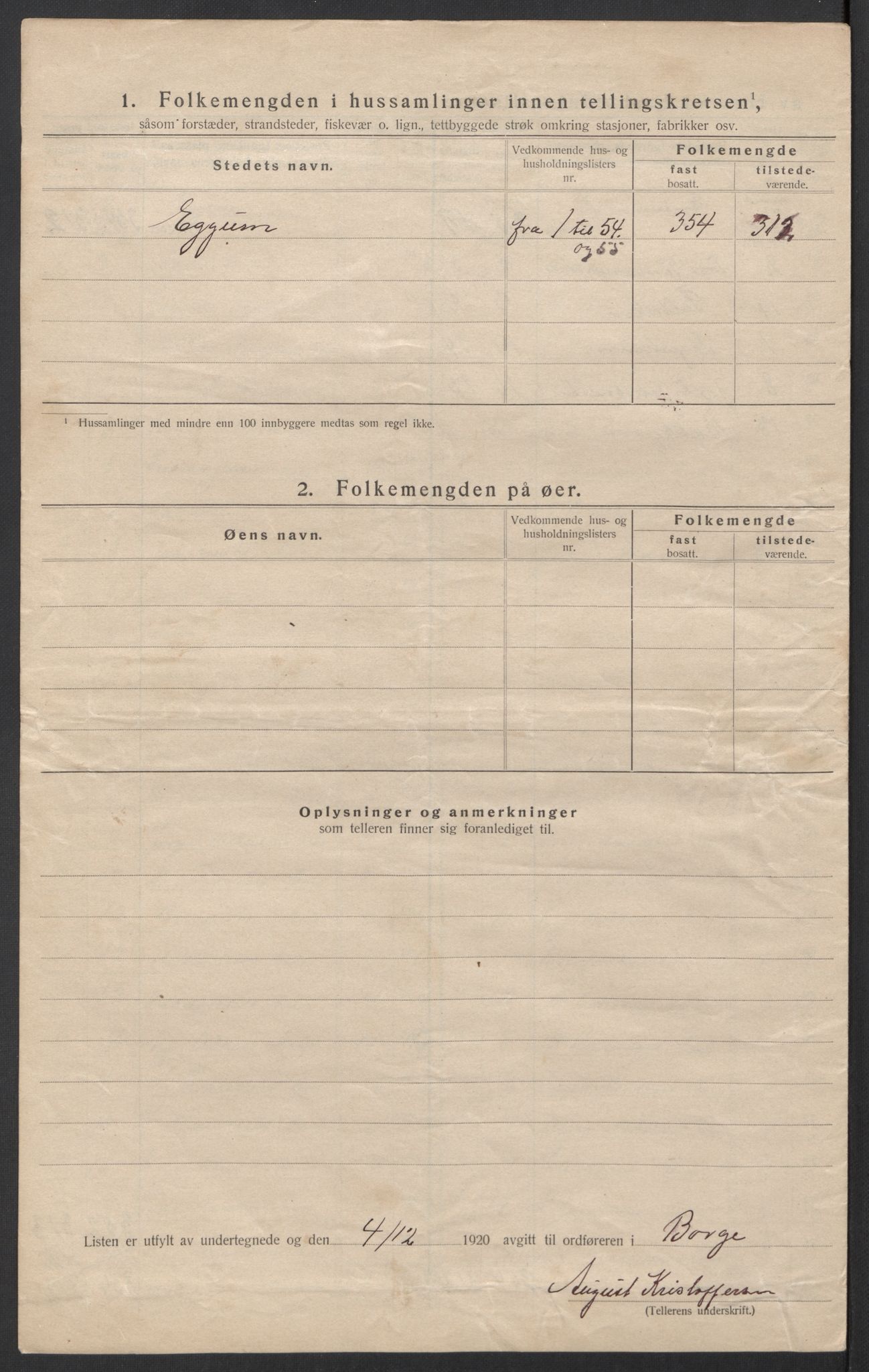 SAT, 1920 census for Borge, 1920, p. 24