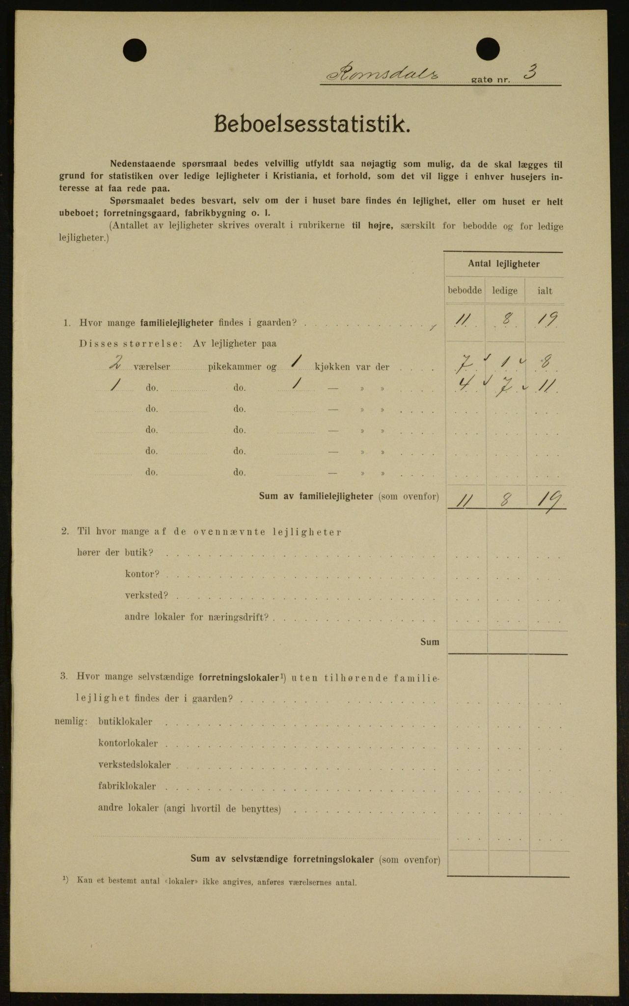 OBA, Municipal Census 1909 for Kristiania, 1909, p. 75438