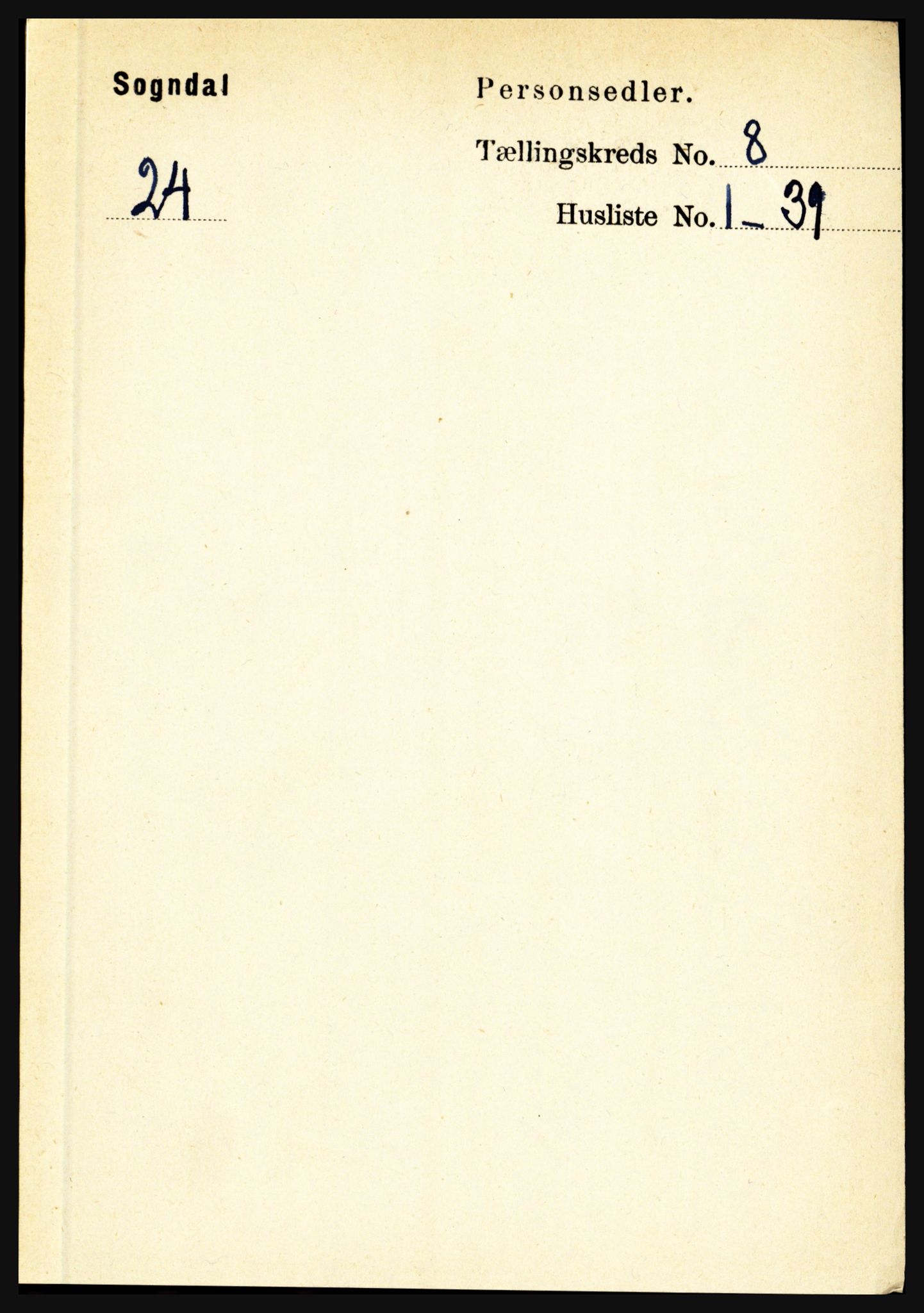 RA, 1891 census for 1420 Sogndal, 1891, p. 3306