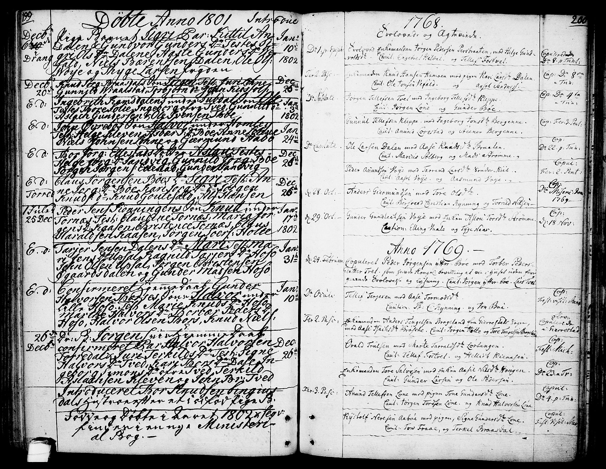 Drangedal kirkebøker, AV/SAKO-A-258/F/Fa/L0003: Parish register (official) no. 3, 1768-1814, p. 199-200