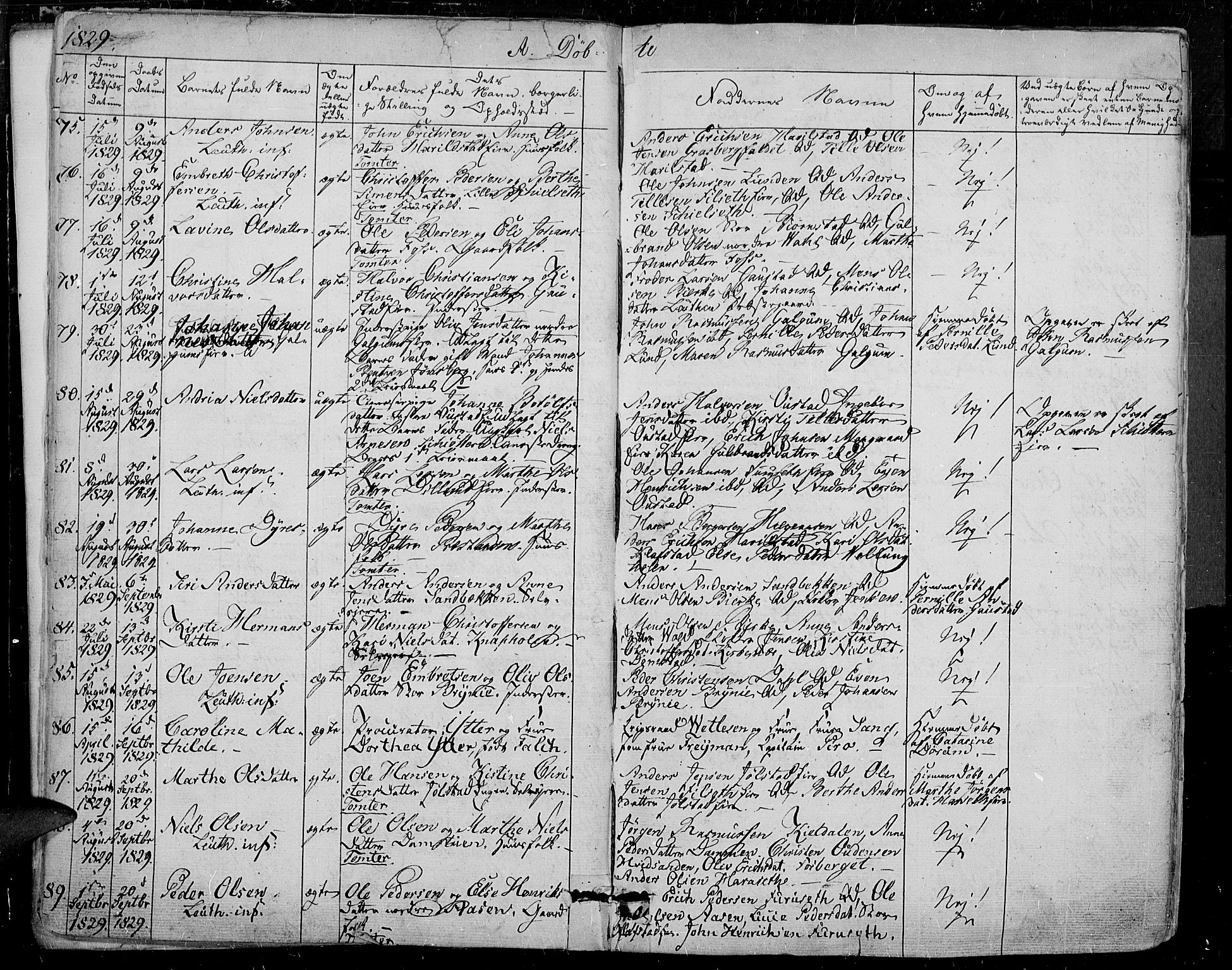 Romedal prestekontor, AV/SAH-PREST-004/K/L0003: Parish register (official) no. 3, 1829-1846, p. 7