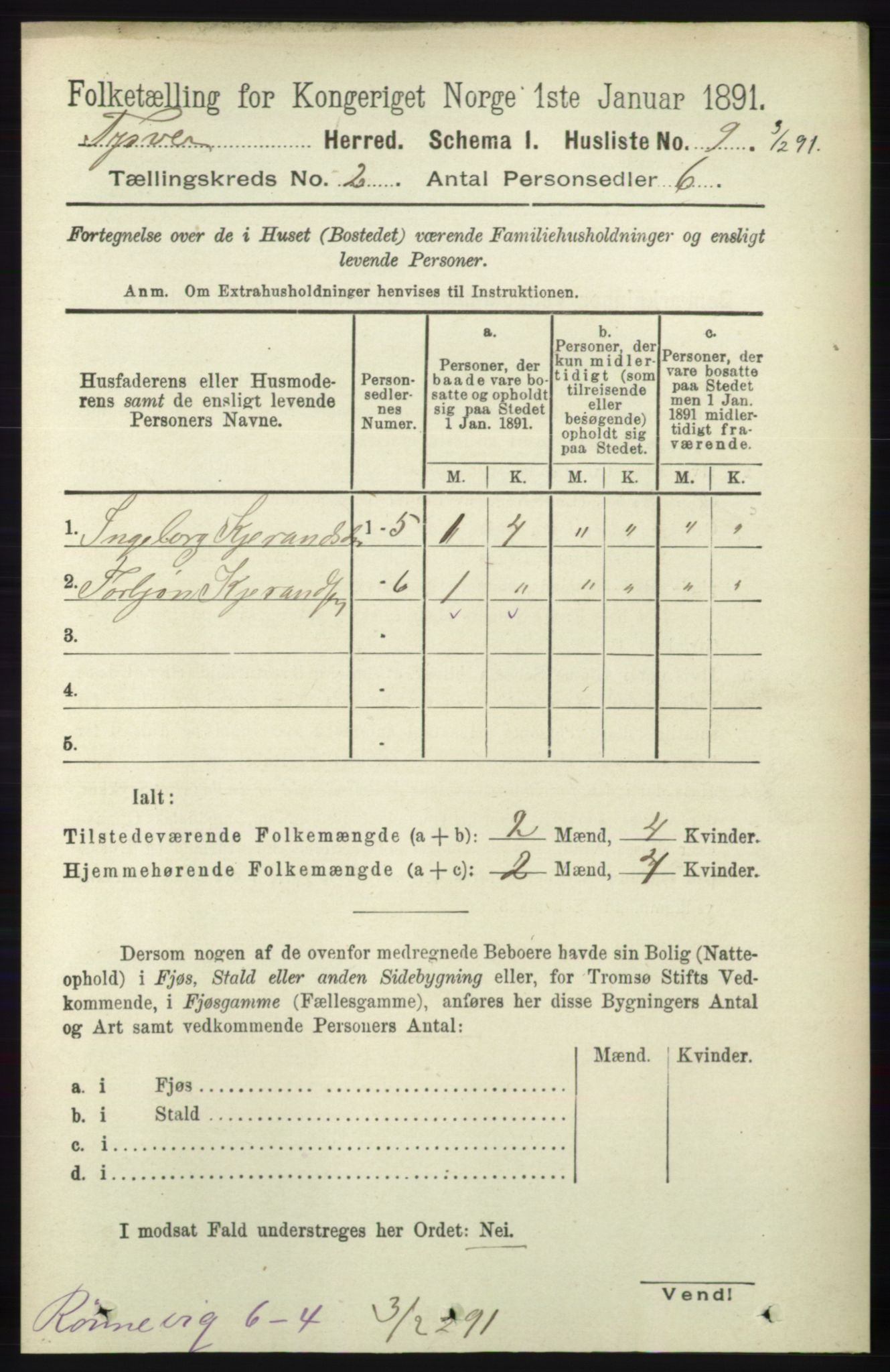RA, 1891 census for 1146 Tysvær, 1891, p. 610