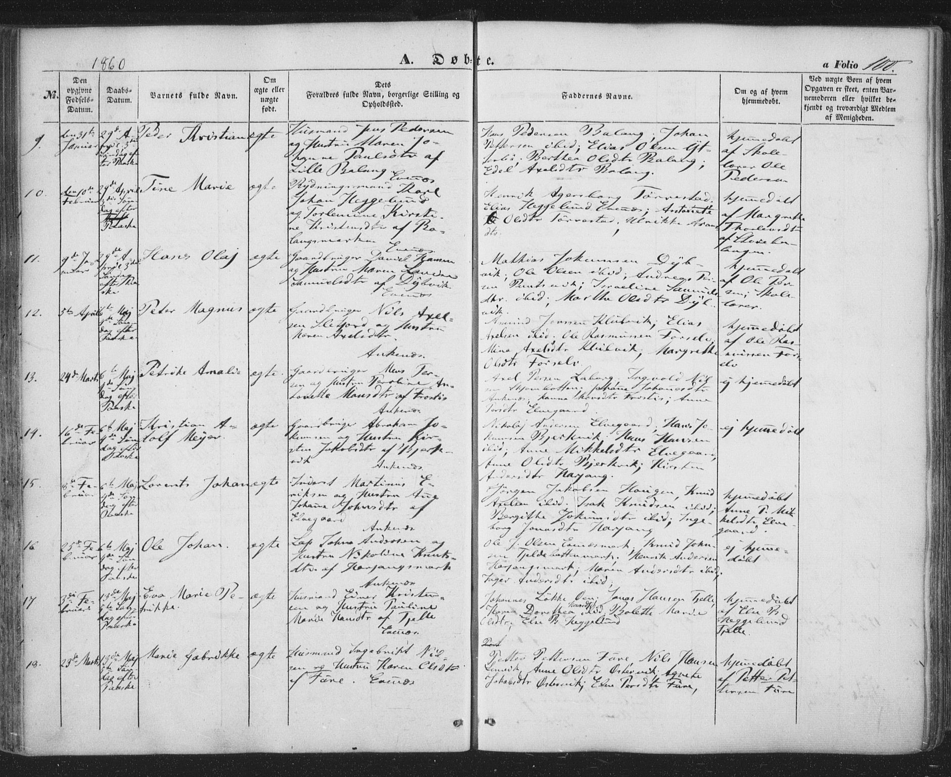 Ministerialprotokoller, klokkerbøker og fødselsregistre - Nordland, AV/SAT-A-1459/863/L0895: Parish register (official) no. 863A07, 1851-1860, p. 100