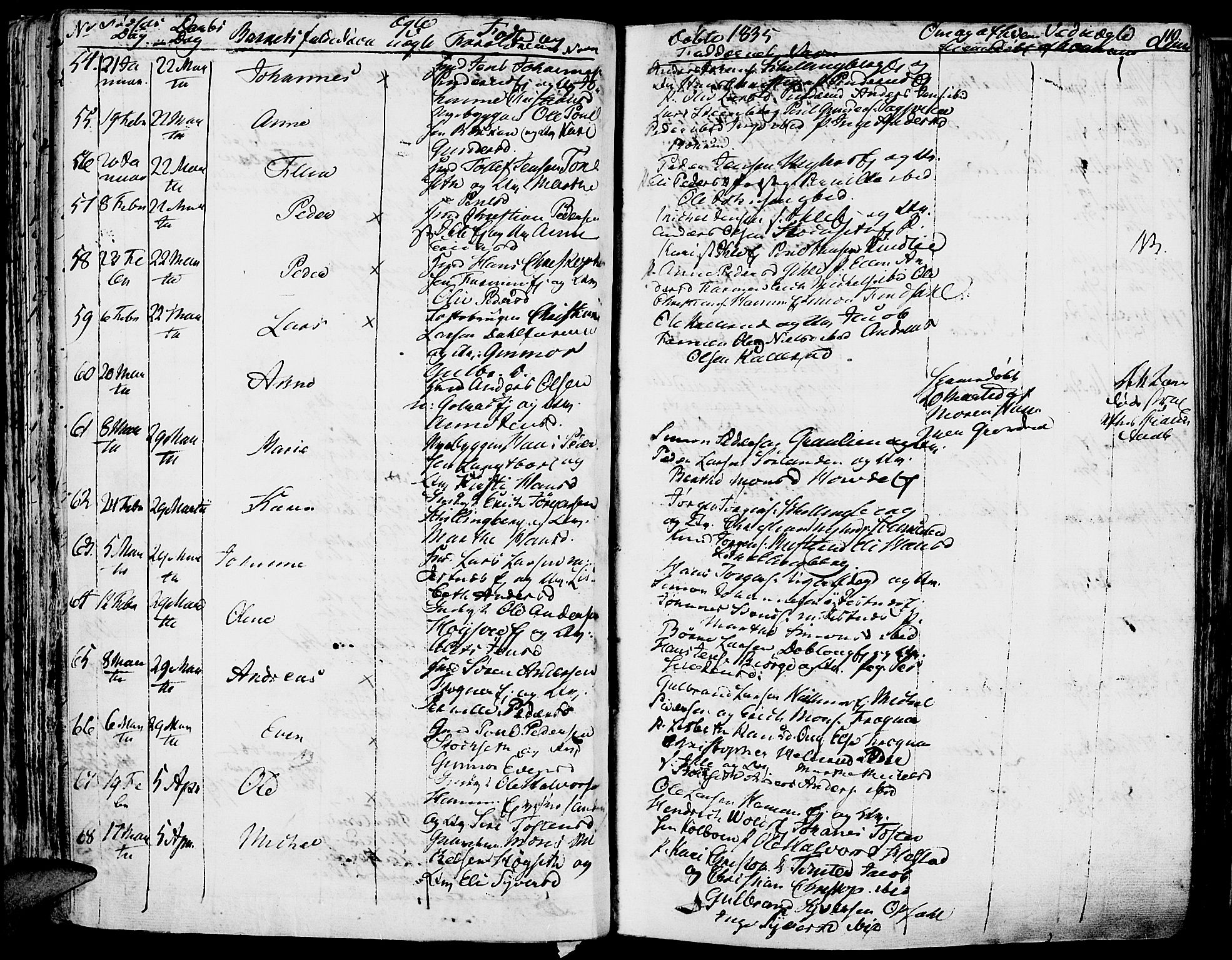 Vang prestekontor, Hedmark, AV/SAH-PREST-008/H/Ha/Haa/L0009: Parish register (official) no. 9, 1826-1841, p. 110