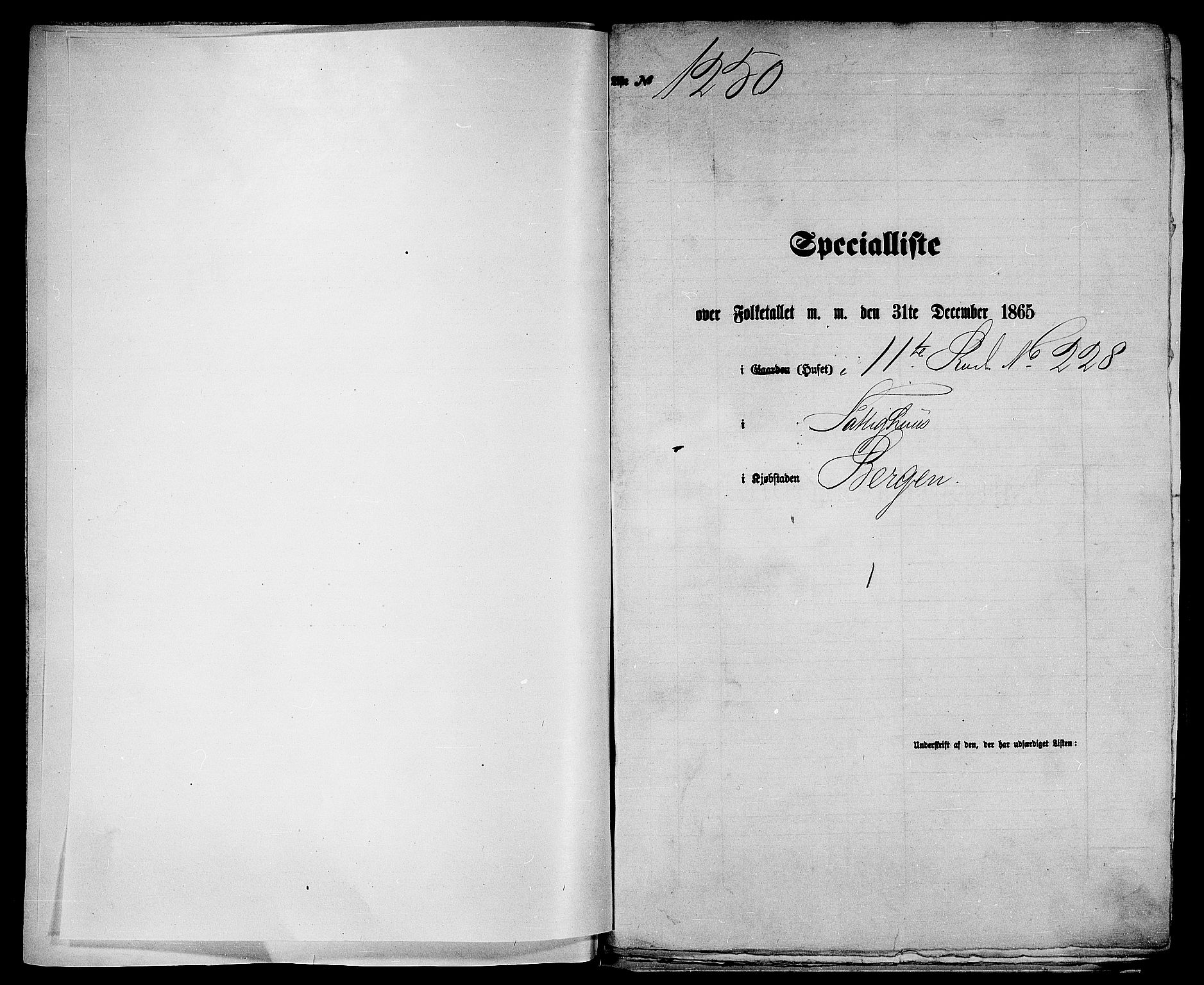 RA, 1865 census for Bergen, 1865, p. 2561