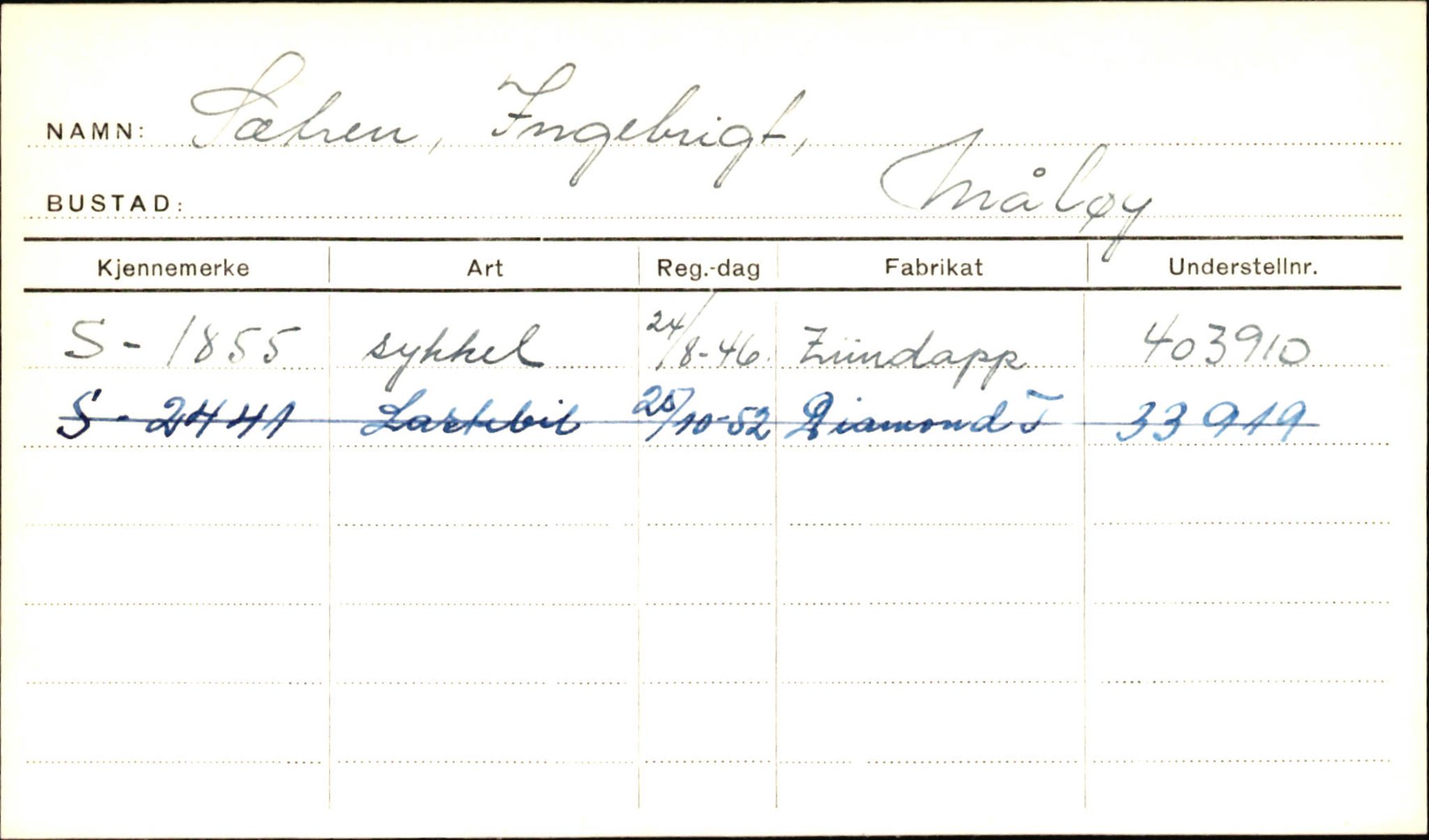 Statens vegvesen, Sogn og Fjordane vegkontor, AV/SAB-A-5301/4/F/L0002: Eigarregister Fjordane til 1.6.1961, 1930-1961, p. 36