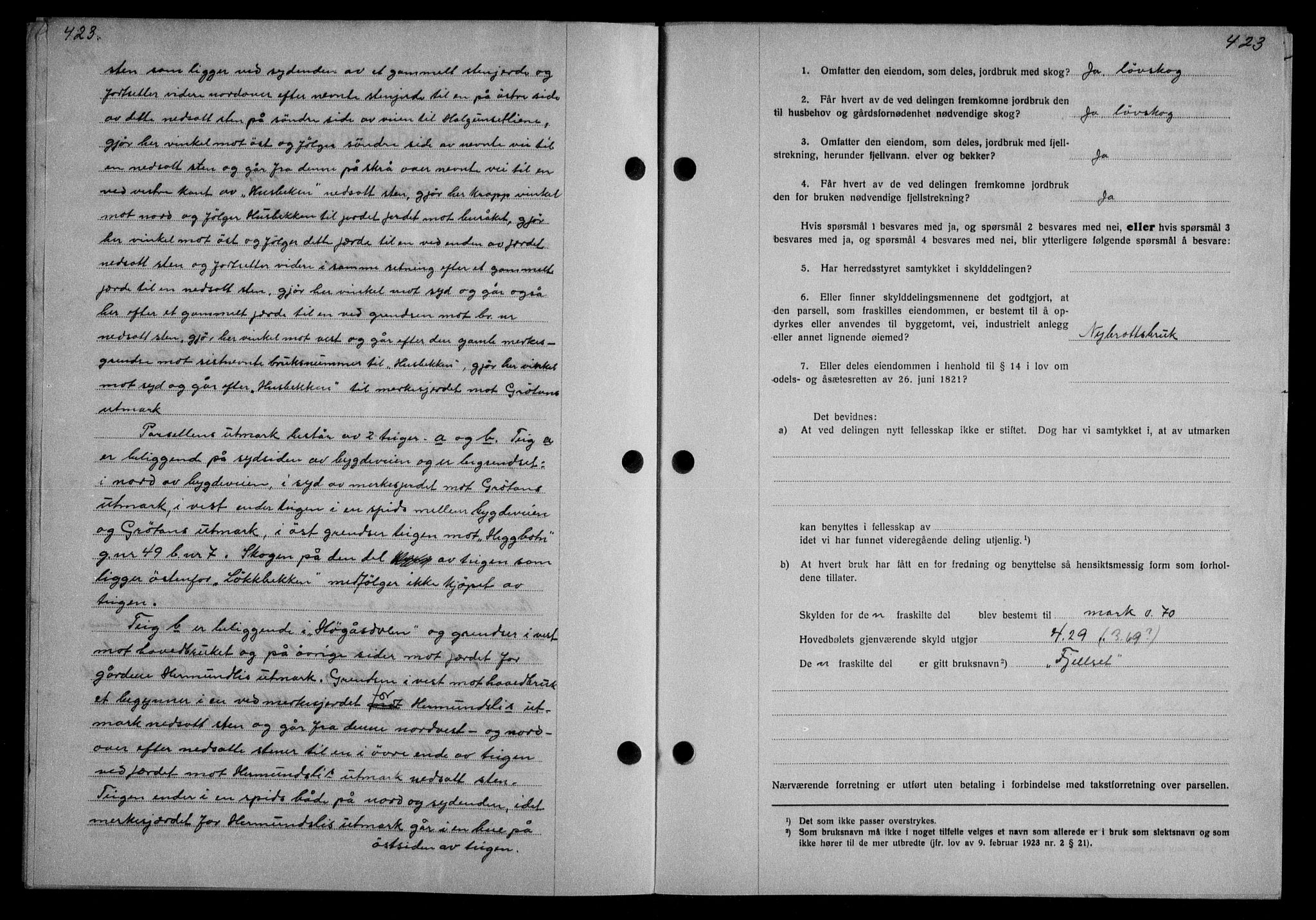 Nordmøre sorenskriveri, AV/SAT-A-4132/1/2/2Ca/L0088: Mortgage book no. 78, 1936-1936, Diary no: : 1339/1936