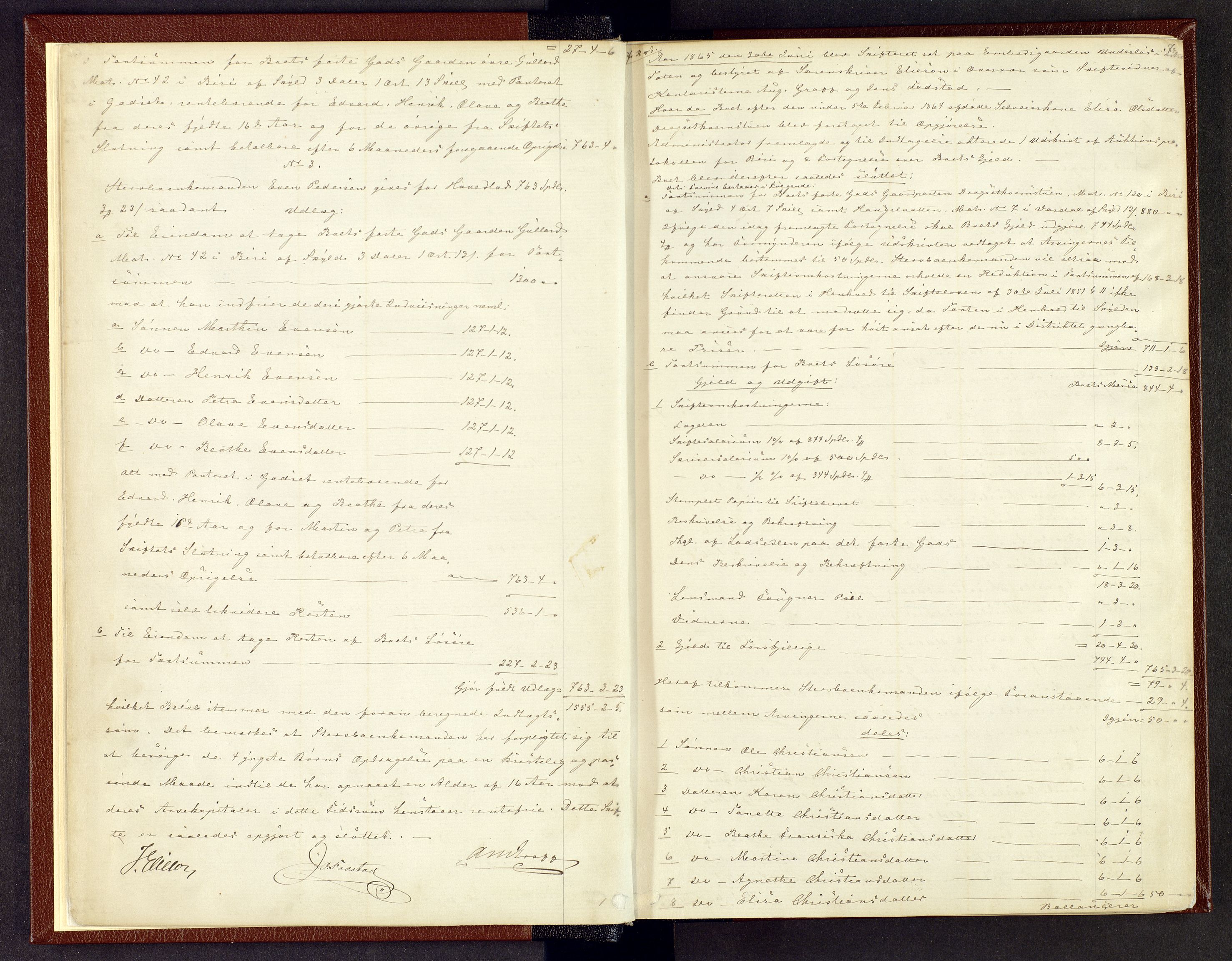 Toten tingrett, AV/SAH-TING-006/J/Jb/L0006: Skiftebehandlingsprotokoll - Biri, 1864-1903, p. 6b-7a