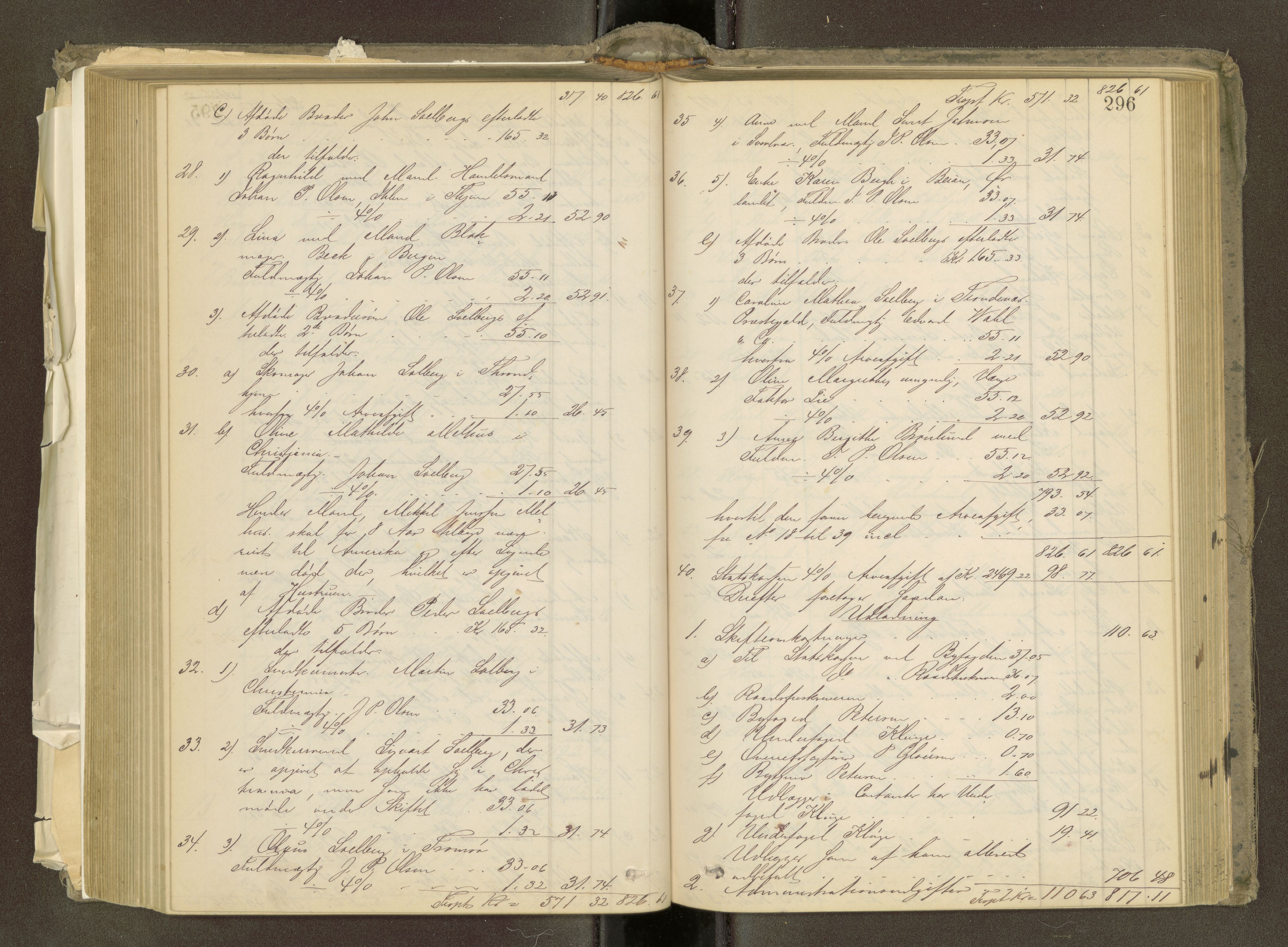 Trondheim byfogd, AV/SAT-A-0003/1/3/3A/L0032: Skifteutlodningsprotokoll - 22/9-1/4. (m/ register) U, 1877-1882, p. 296