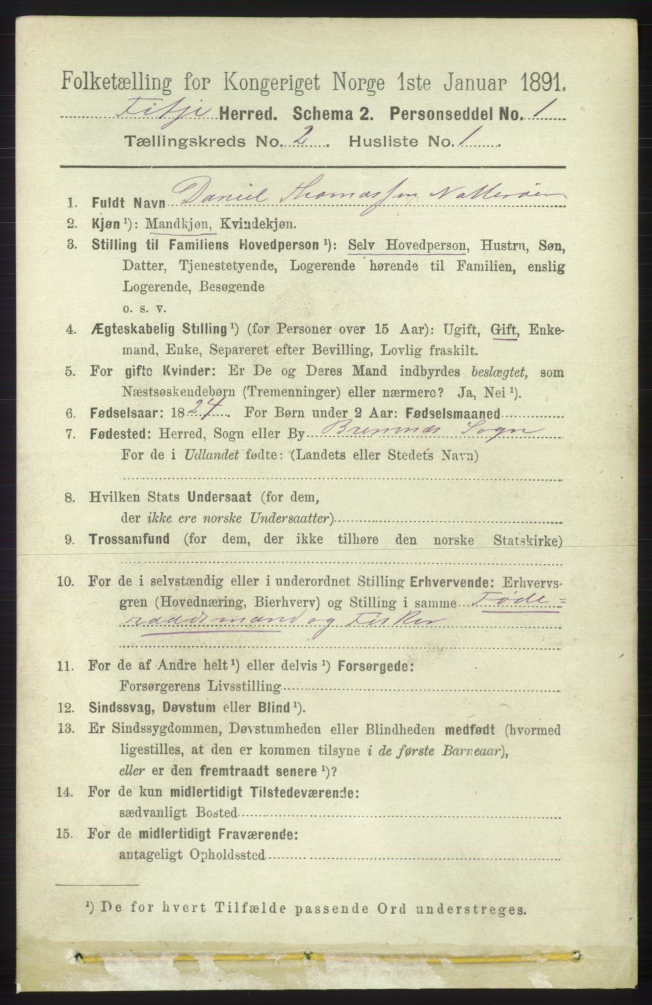RA, 1891 census for 1222 Fitjar, 1891, p. 647