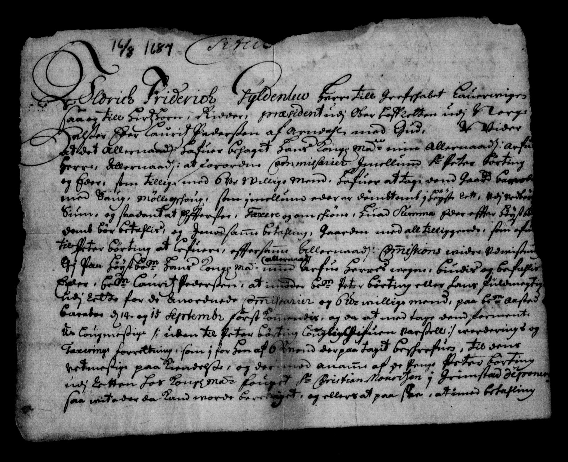 Stattholderembetet 1572-1771, RA/EA-2870/Af/L0001: Avskrifter av vedlegg til originale supplikker, nummerert i samsvar med supplikkbøkene, 1683-1687, p. 235
