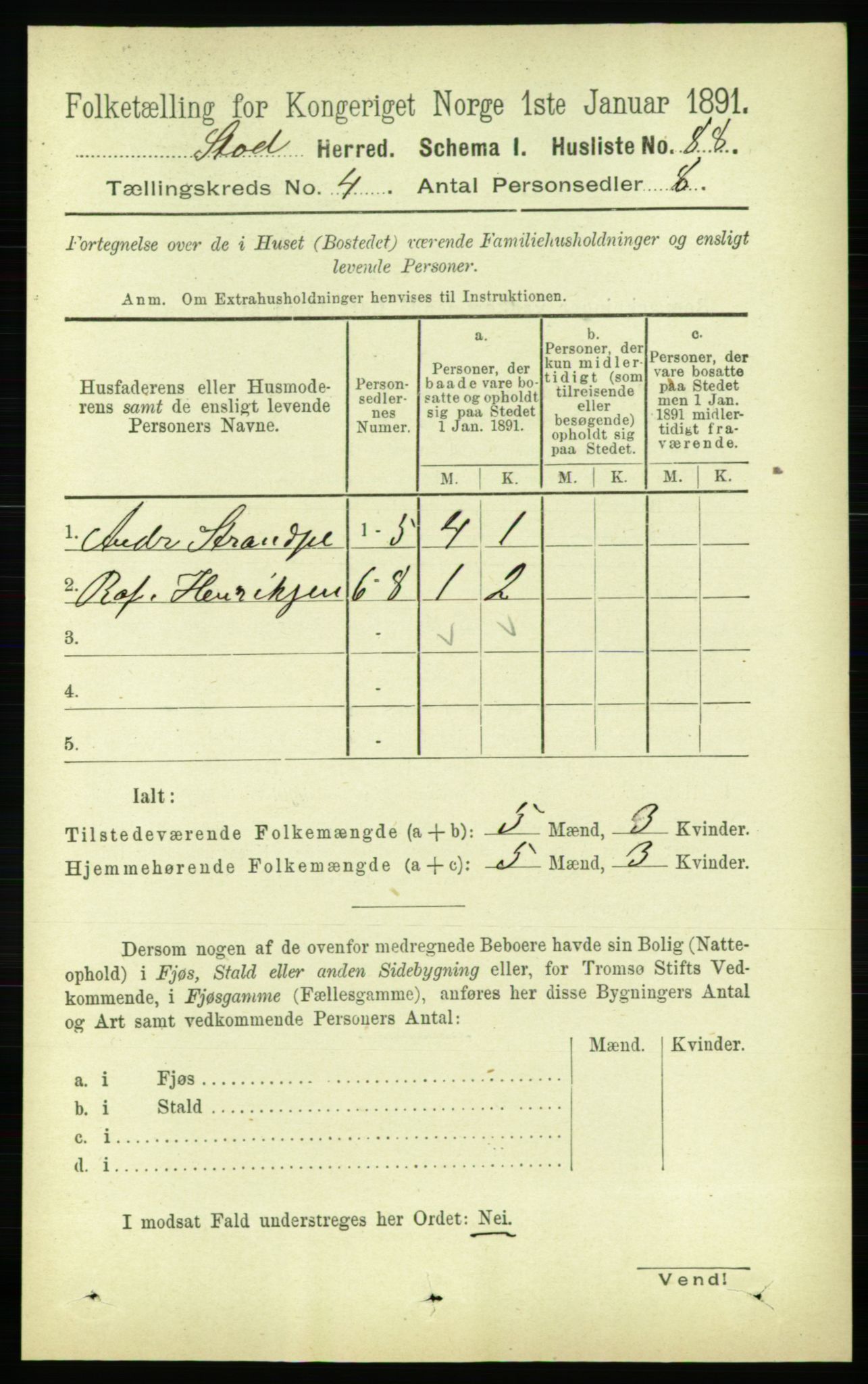 RA, 1891 census for 1734 Stod, 1891, p. 1775