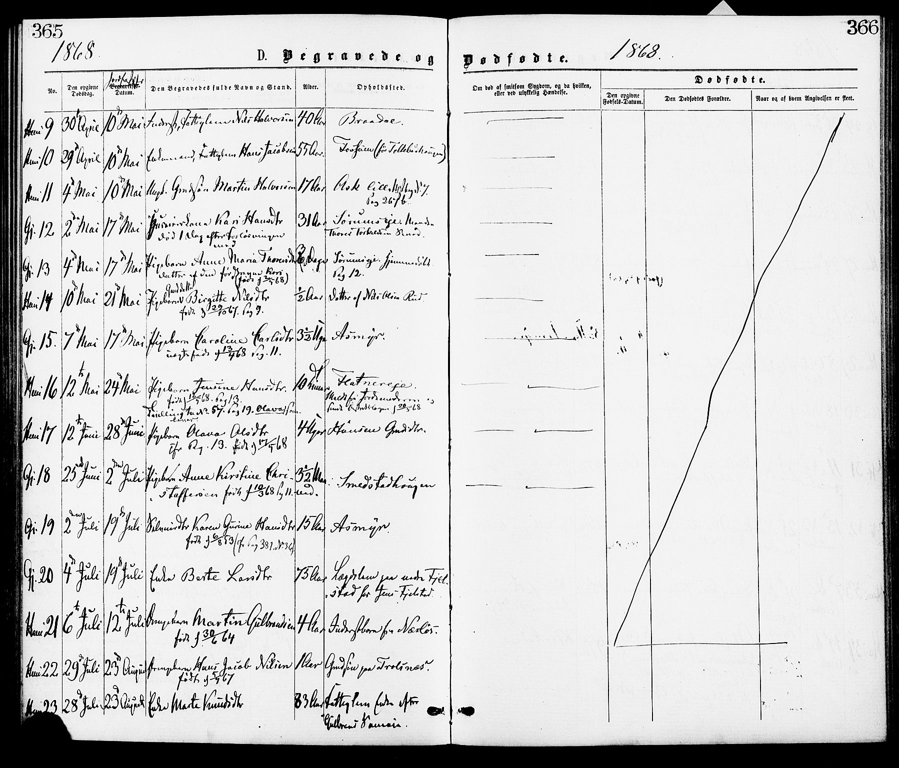 Gjerdrum prestekontor Kirkebøker, AV/SAO-A-10412b/F/Fa/L0008: Parish register (official) no. I 8, 1867-1880, p. 365-366