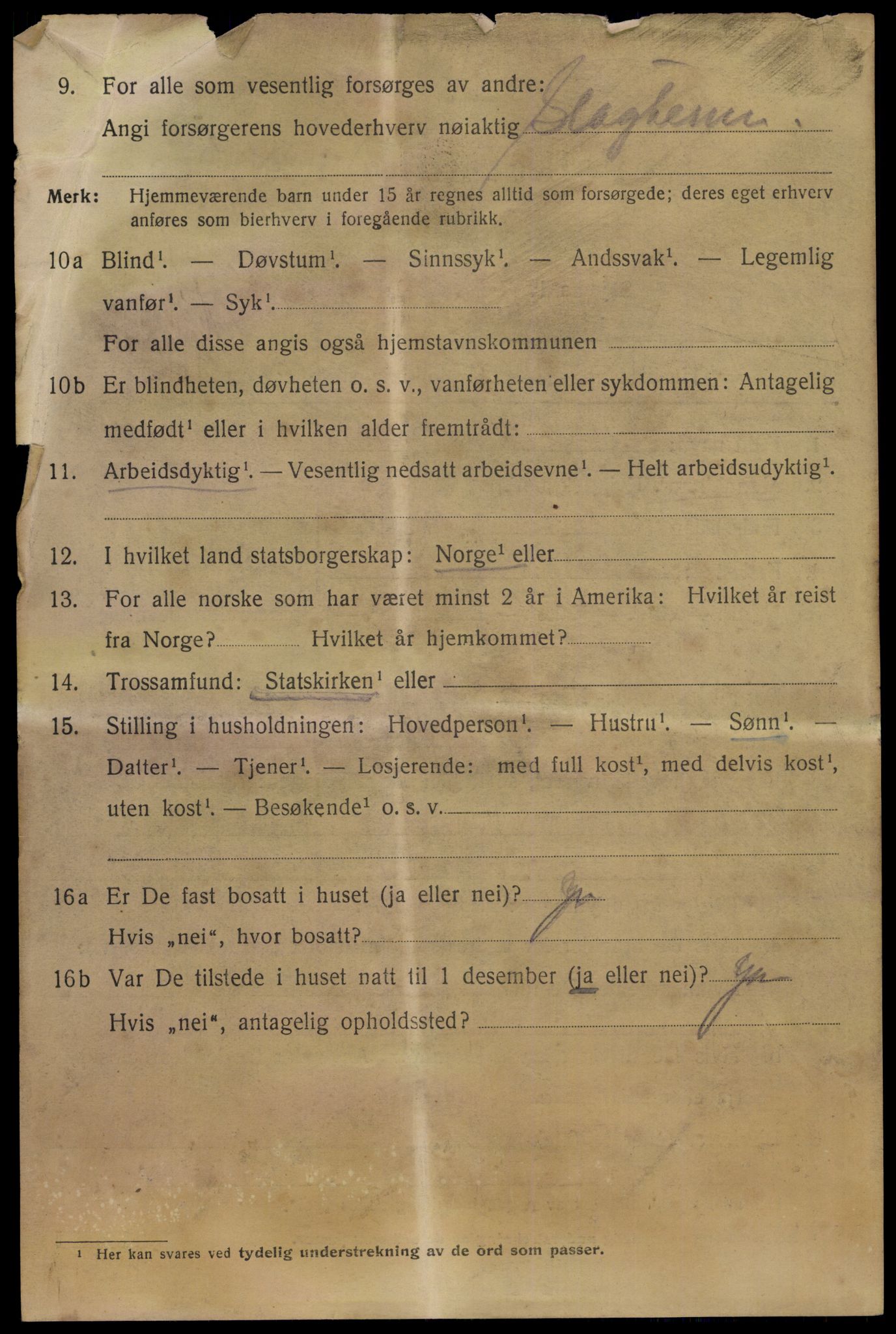 SAKO, 1920 census for Skien, 1920, p. 41497