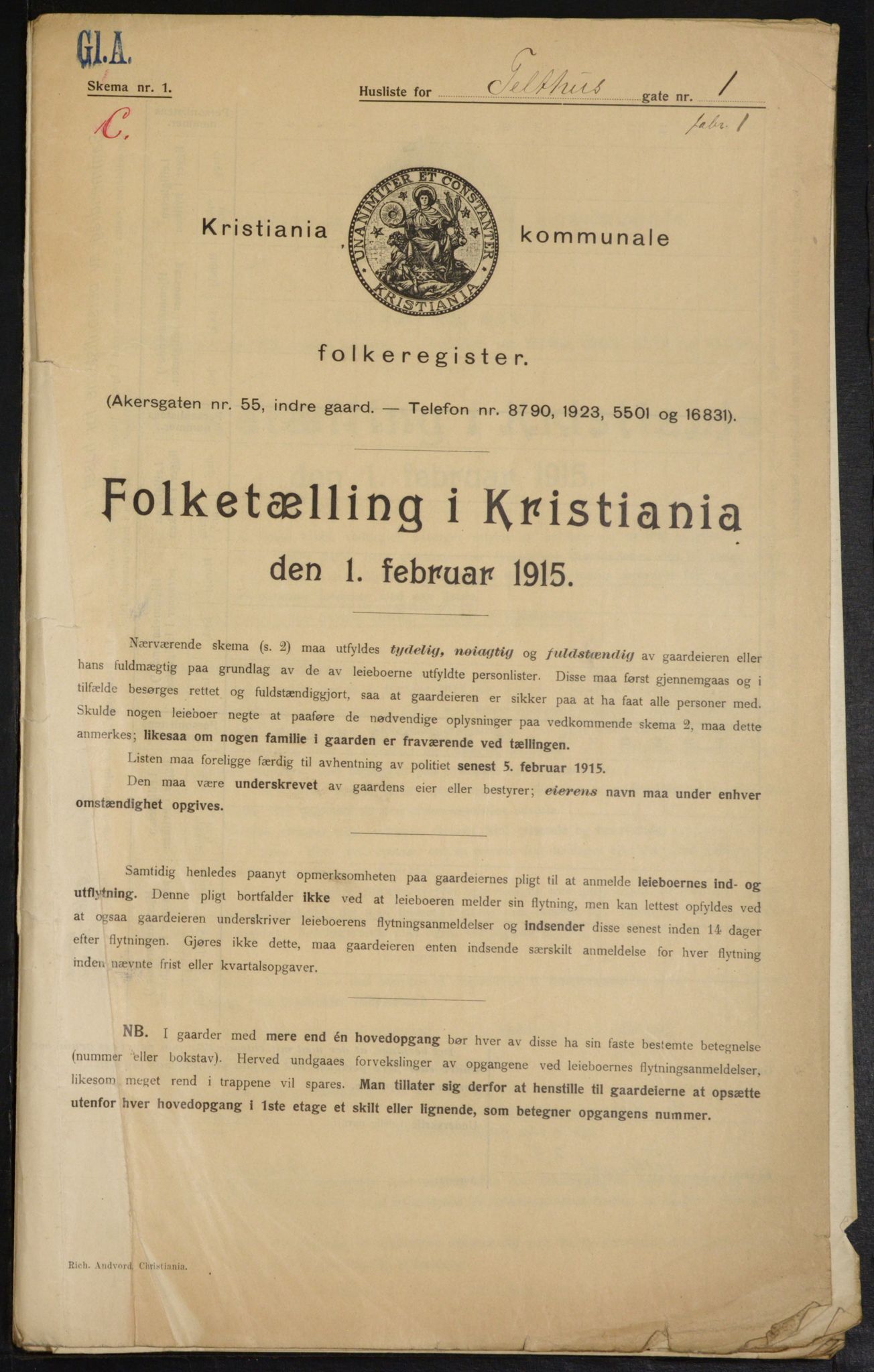 OBA, Municipal Census 1915 for Kristiania, 1915, p. 107776