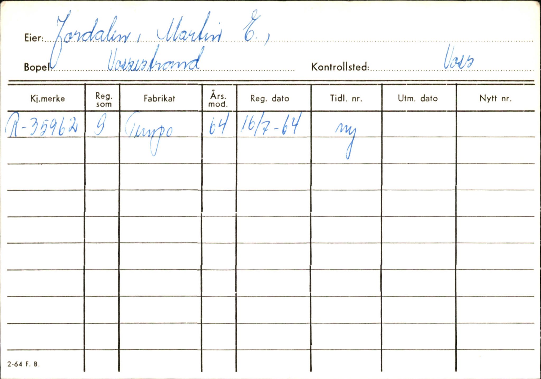 Statens vegvesen, Hordaland vegkontor, AV/SAB-A-5201/2/Ha/L0028: R-eierkort J-K, 1920-1971, p. 31