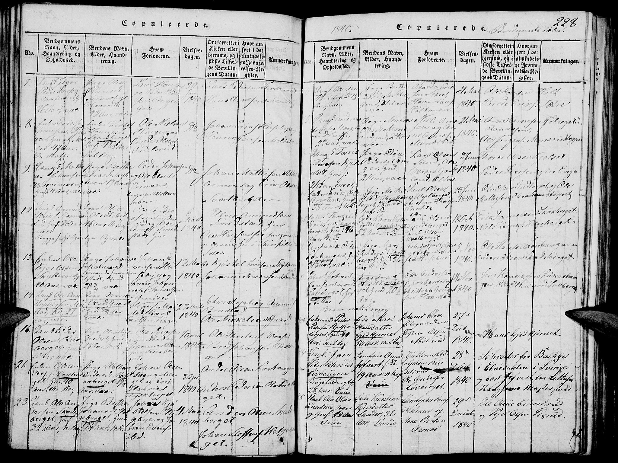 Grue prestekontor, AV/SAH-PREST-036/H/Ha/Hab/L0002: Parish register (copy) no. 2, 1815-1841, p. 228