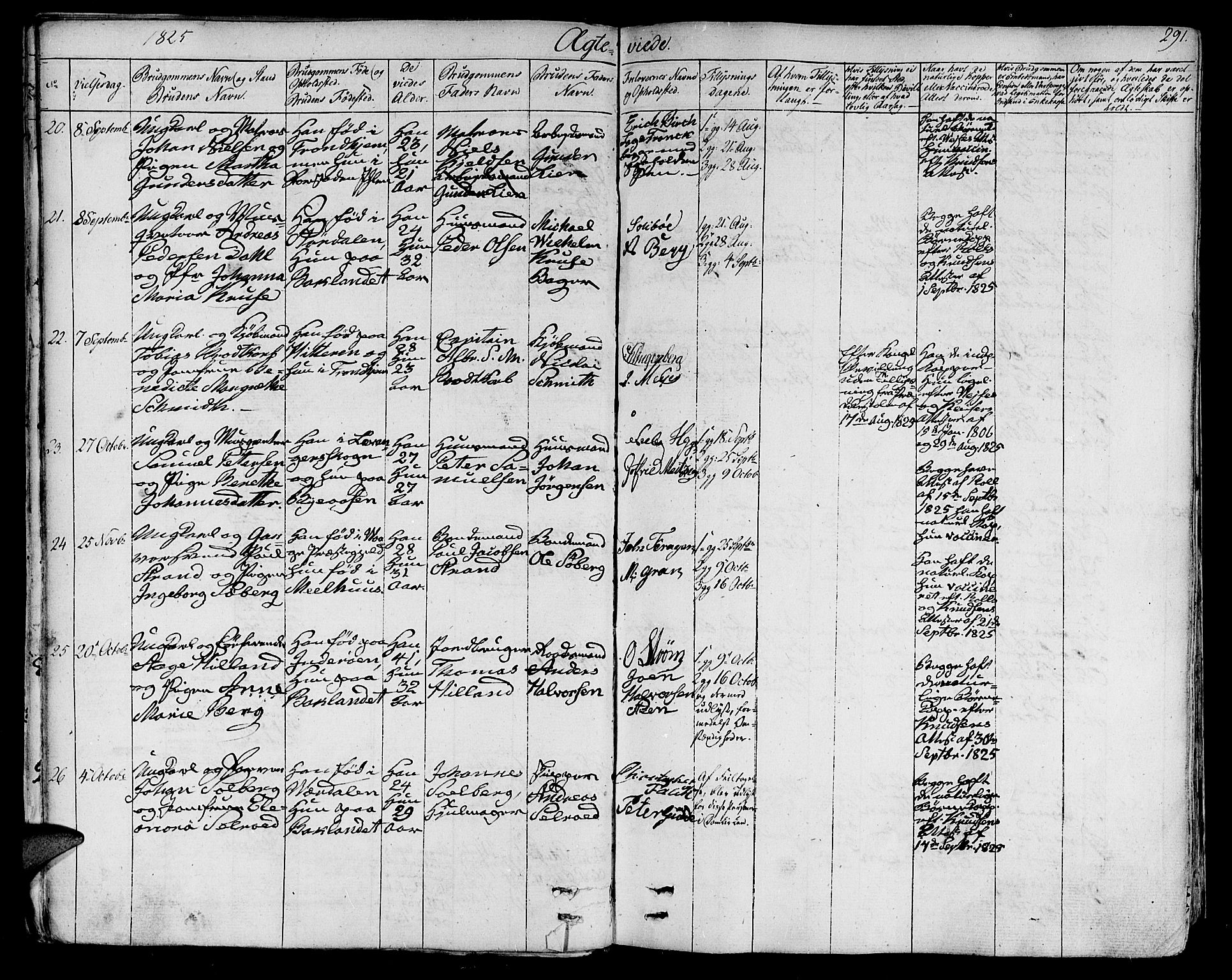 Ministerialprotokoller, klokkerbøker og fødselsregistre - Sør-Trøndelag, SAT/A-1456/602/L0109: Parish register (official) no. 602A07, 1821-1840, p. 291