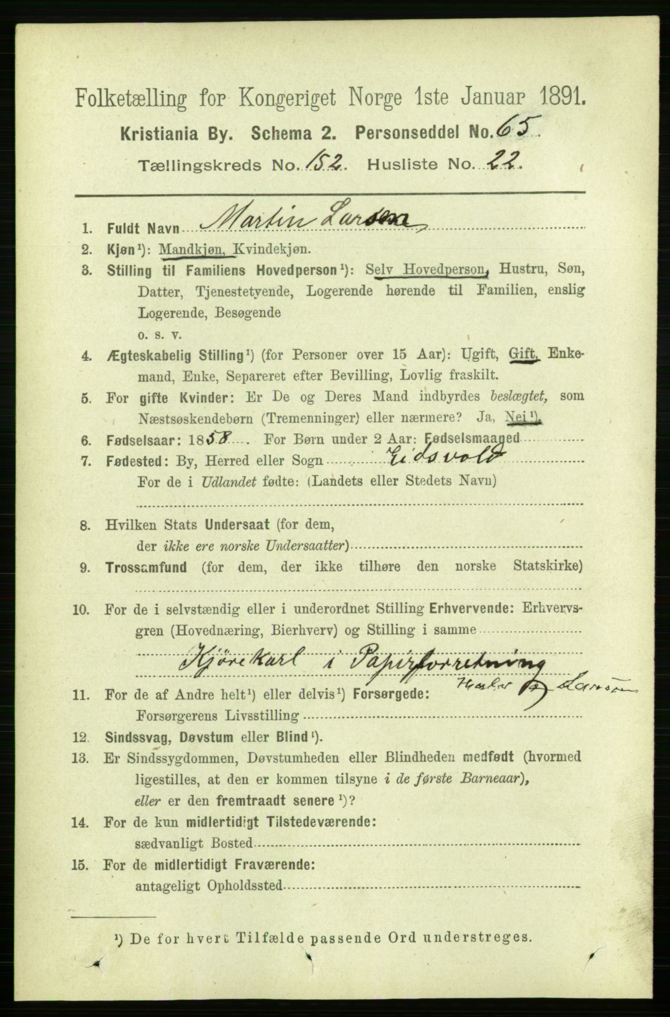 RA, 1891 census for 0301 Kristiania, 1891, p. 85907