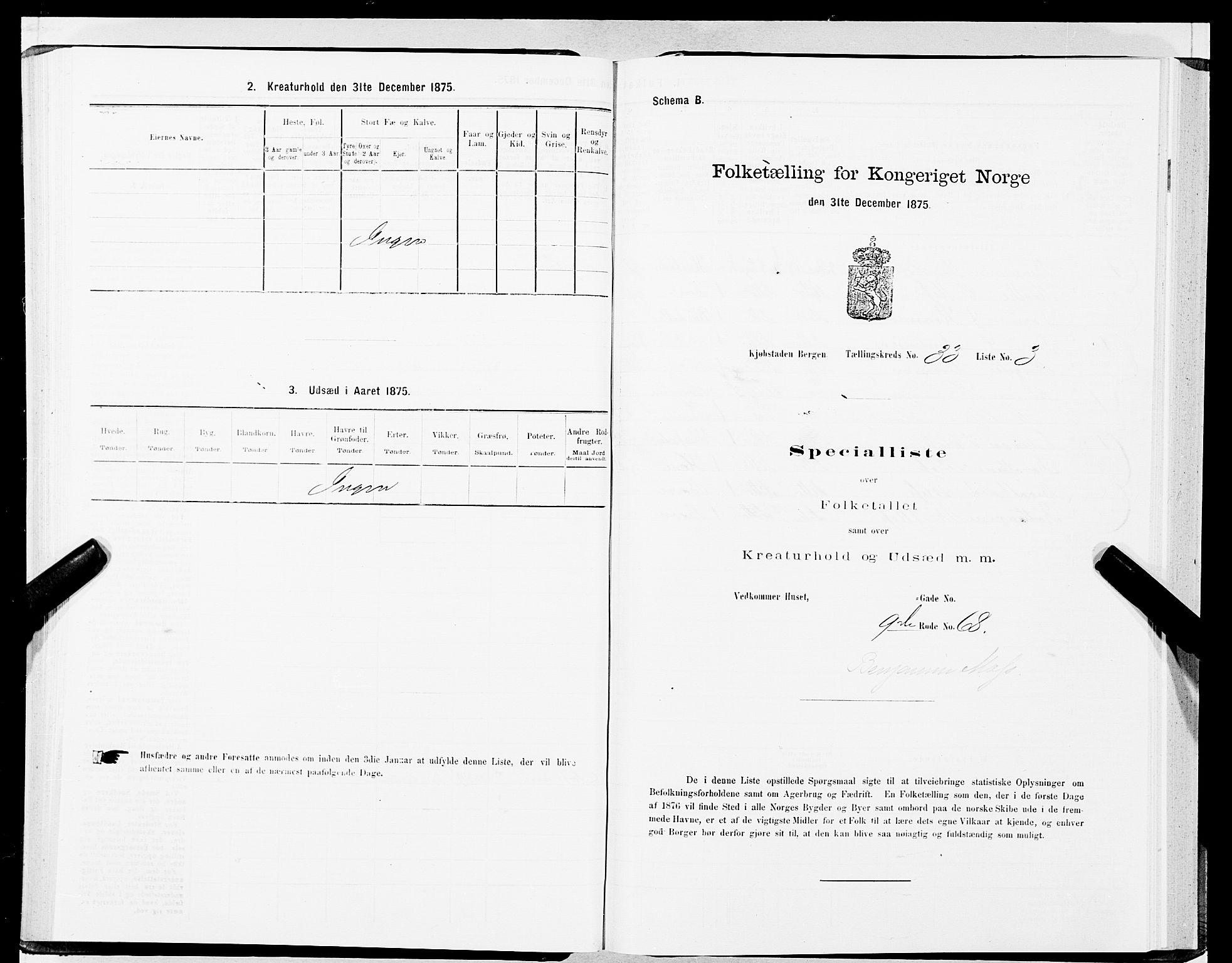 SAB, 1875 census for 1301 Bergen, 1875, p. 1675