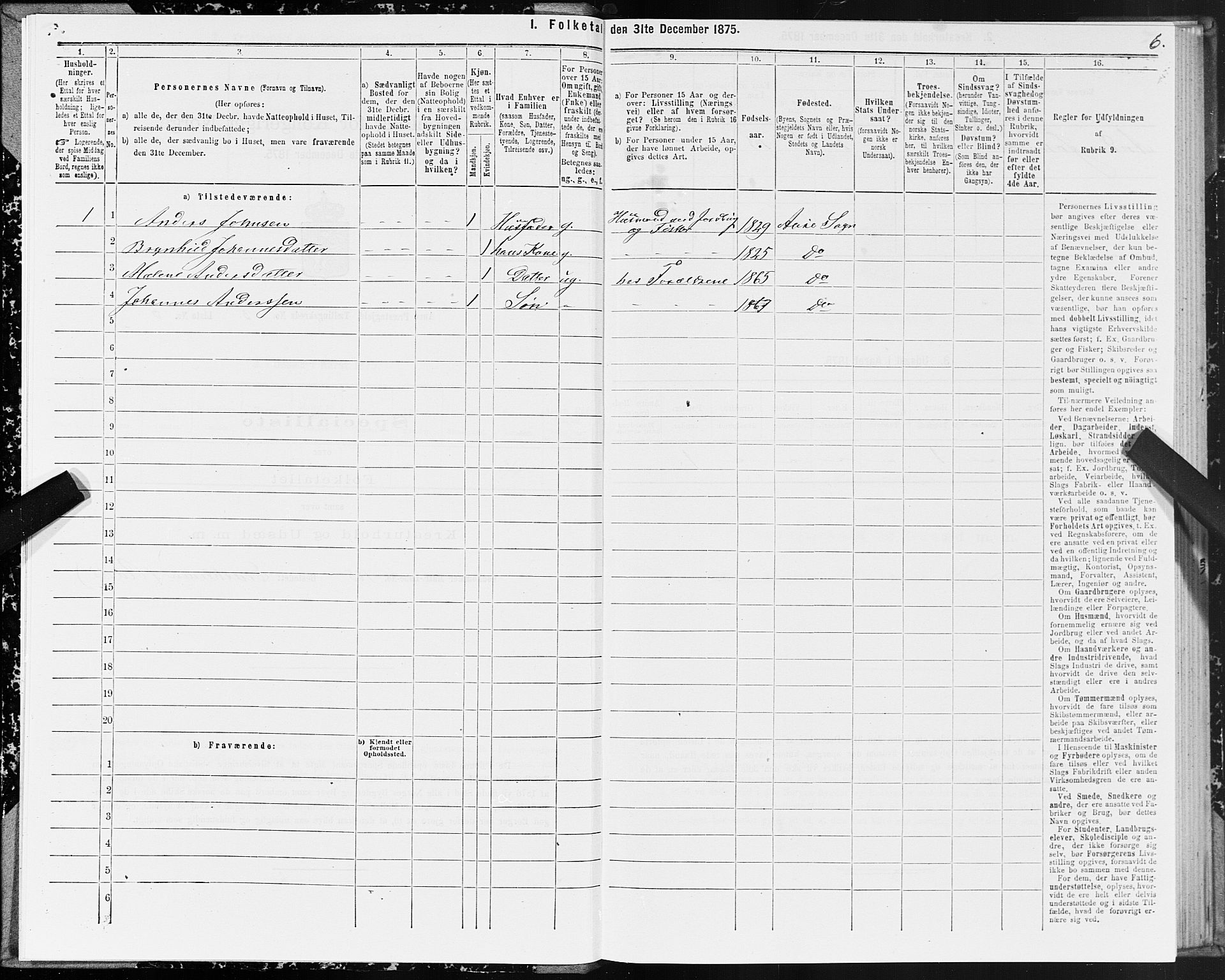 SAT, 1875 census for 1569P Aure, 1875, p. 3006