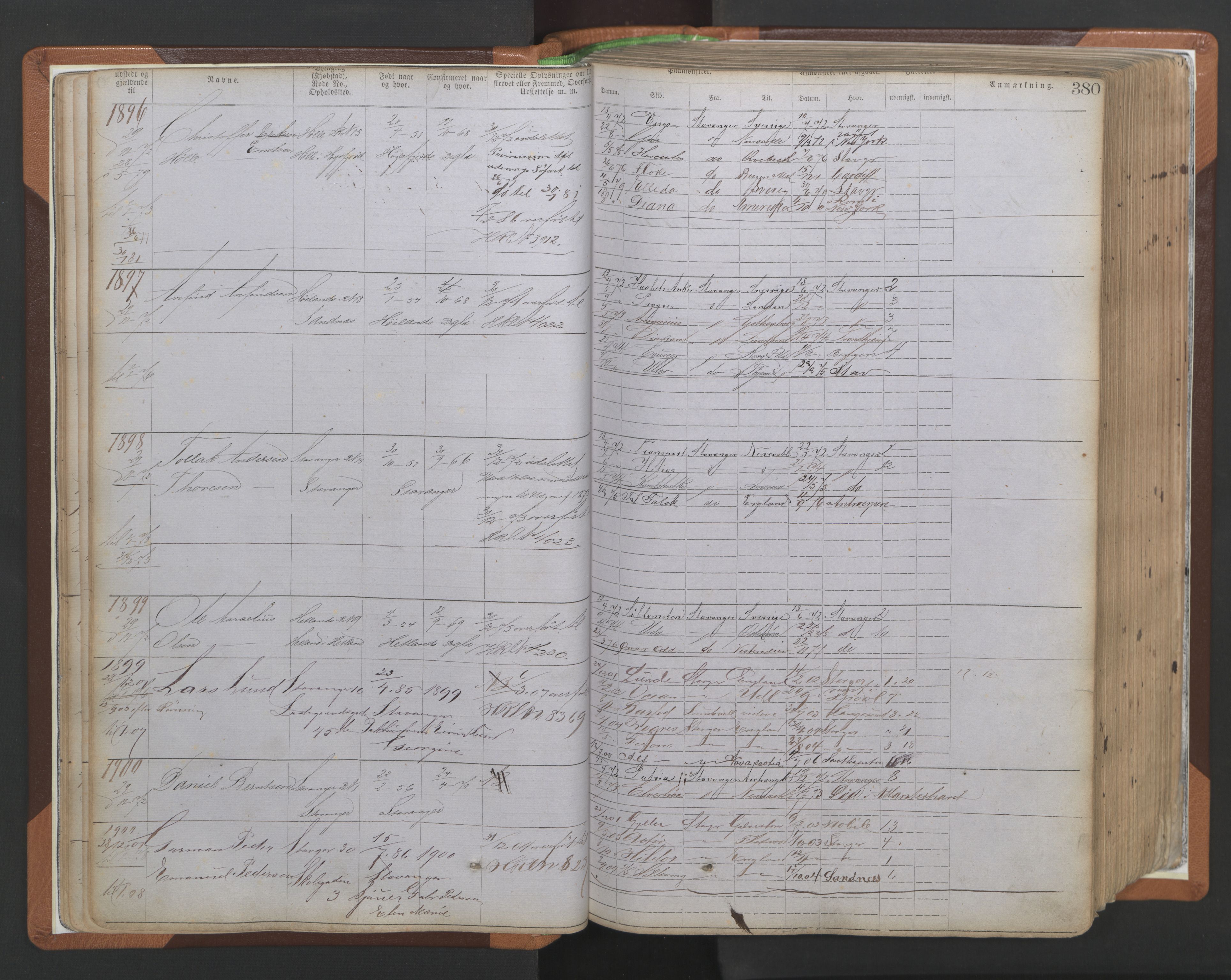 Stavanger sjømannskontor, AV/SAST-A-102006/F/Ff/L0009: Annotasjonsrulle, patentnr. 1805-3605 (dublett), 1872-1900, p. 23