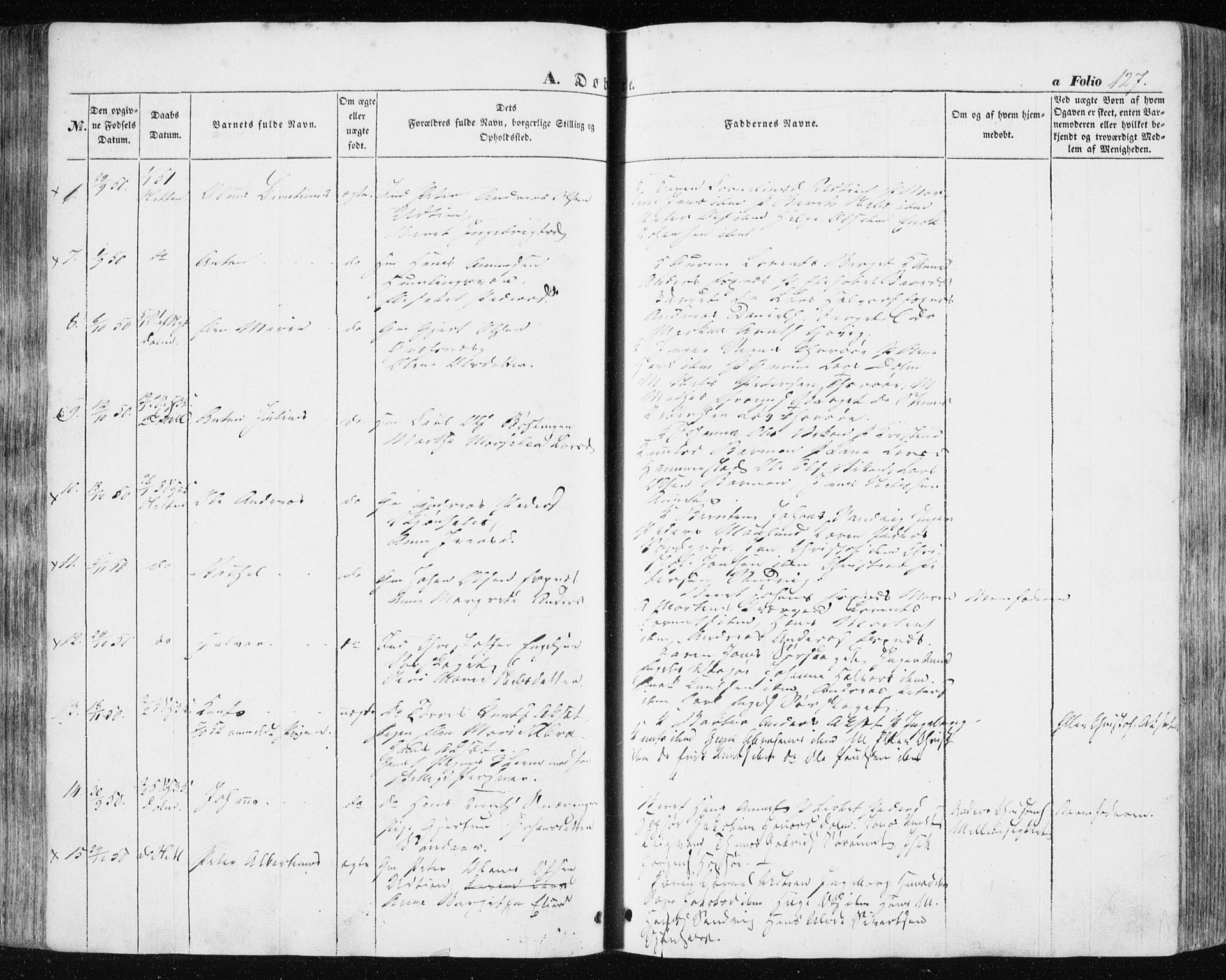 Ministerialprotokoller, klokkerbøker og fødselsregistre - Sør-Trøndelag, SAT/A-1456/634/L0529: Parish register (official) no. 634A05, 1843-1851, p. 127